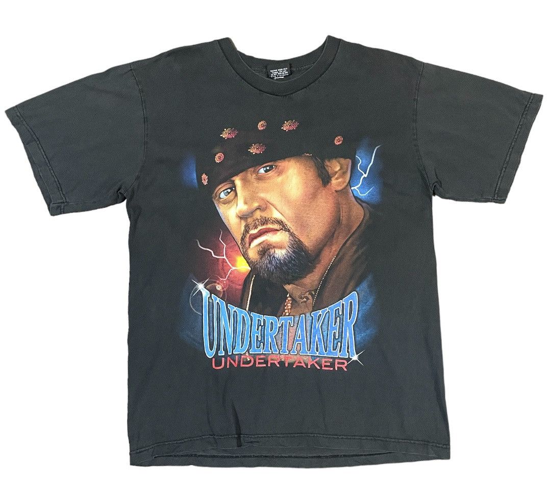 Vintage Rare💥 90s Undertaker WWF/WWE Thai Bootleg Heavy Metal Tag Size US L / EU 52-54 / 3 - 1 Thumbnail