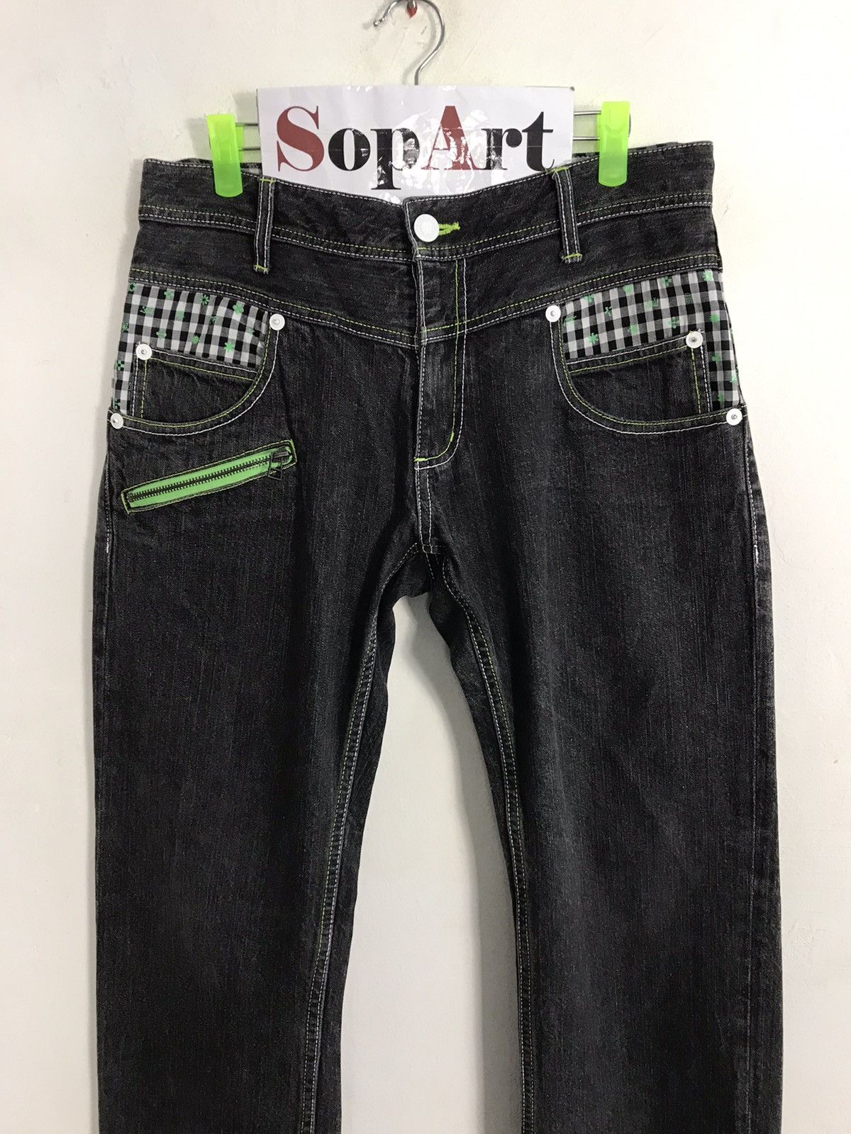 Japanese Brand Vtg Rimaster Jeans Art Painting Pocket Design Size US 32 / EU 48 - 3 Thumbnail