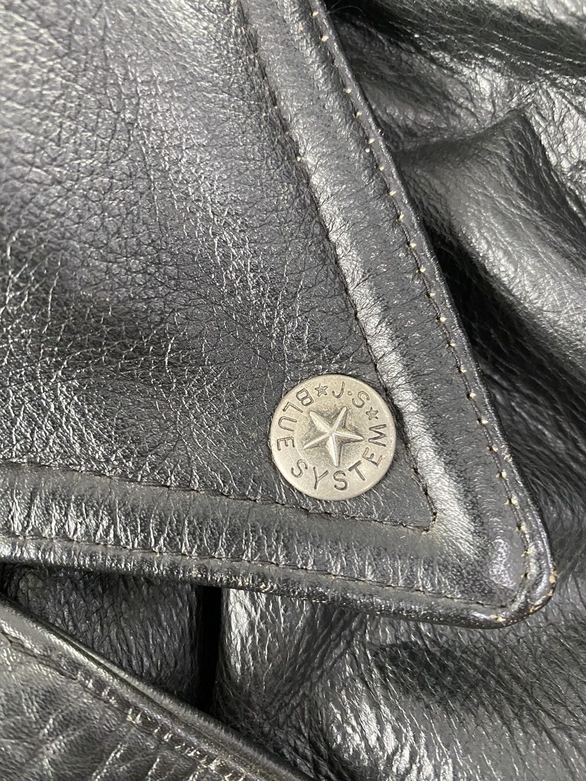 Japanese Brand Vintage Jet Sen Blue System Japan Leather Jacket Size US M / EU 48-50 / 2 - 6 Thumbnail