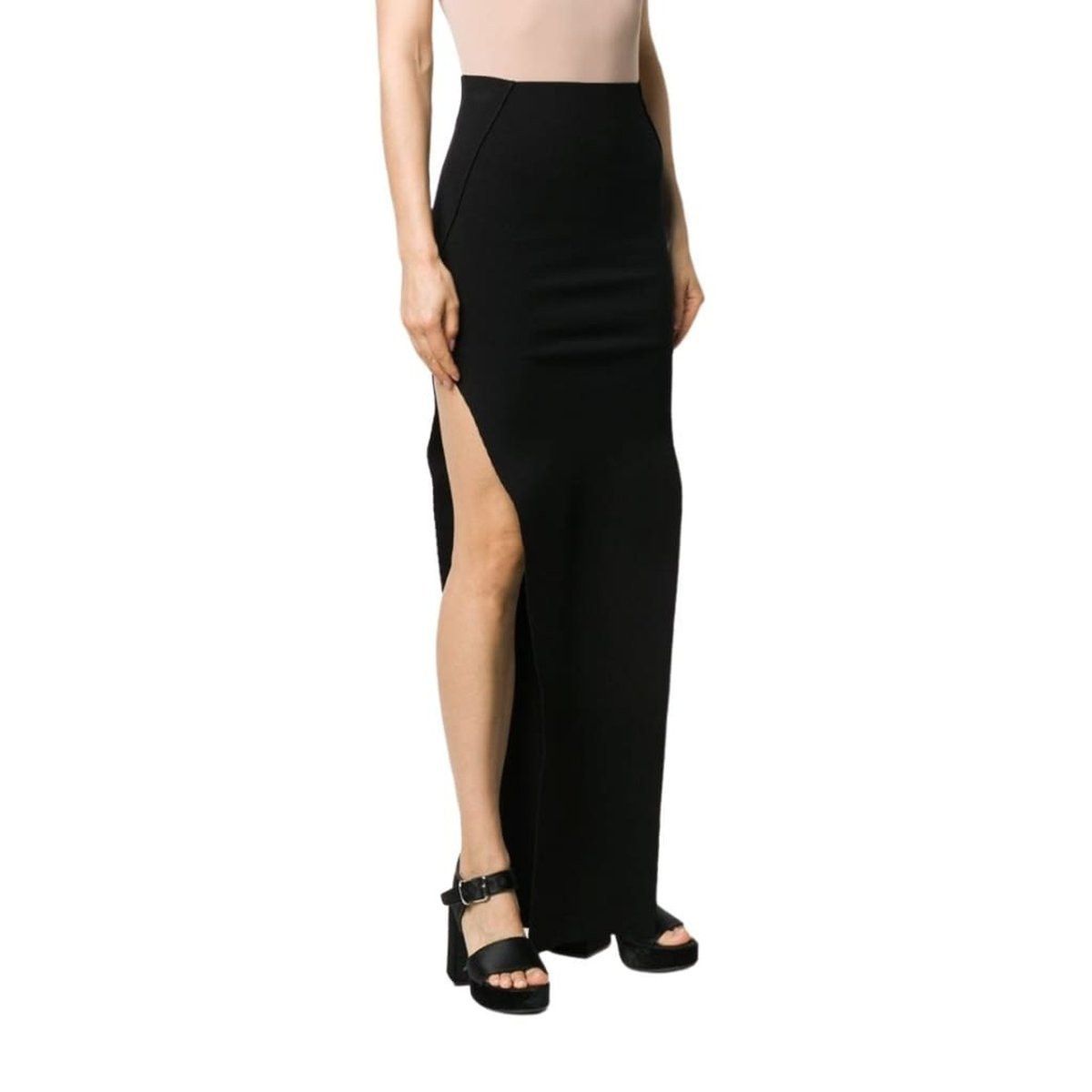 Rick Owens Side Slit Pull-on Skirt Size 28" / US 6 / IT 42 - 3 Thumbnail