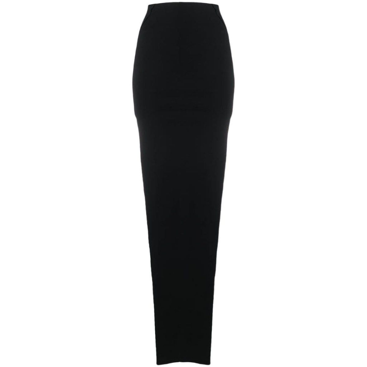 image of Rick Owens Side Slit Pull-On Skirt in Black, Women's (Size 28)