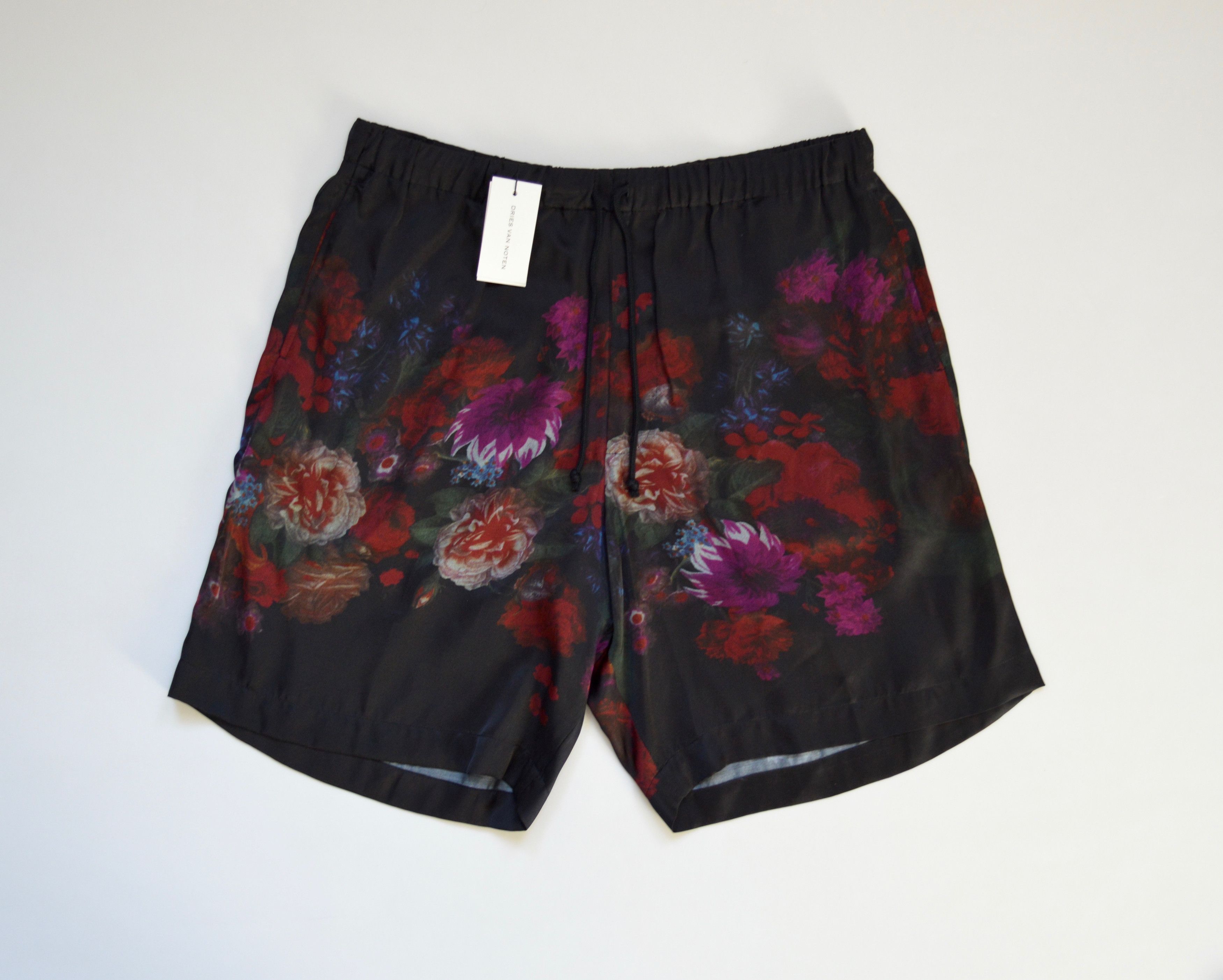 Dries Van Noten S/S 20 Floral Print Satin Shorts Size US 34 / EU 50 - 1 Thumbnail