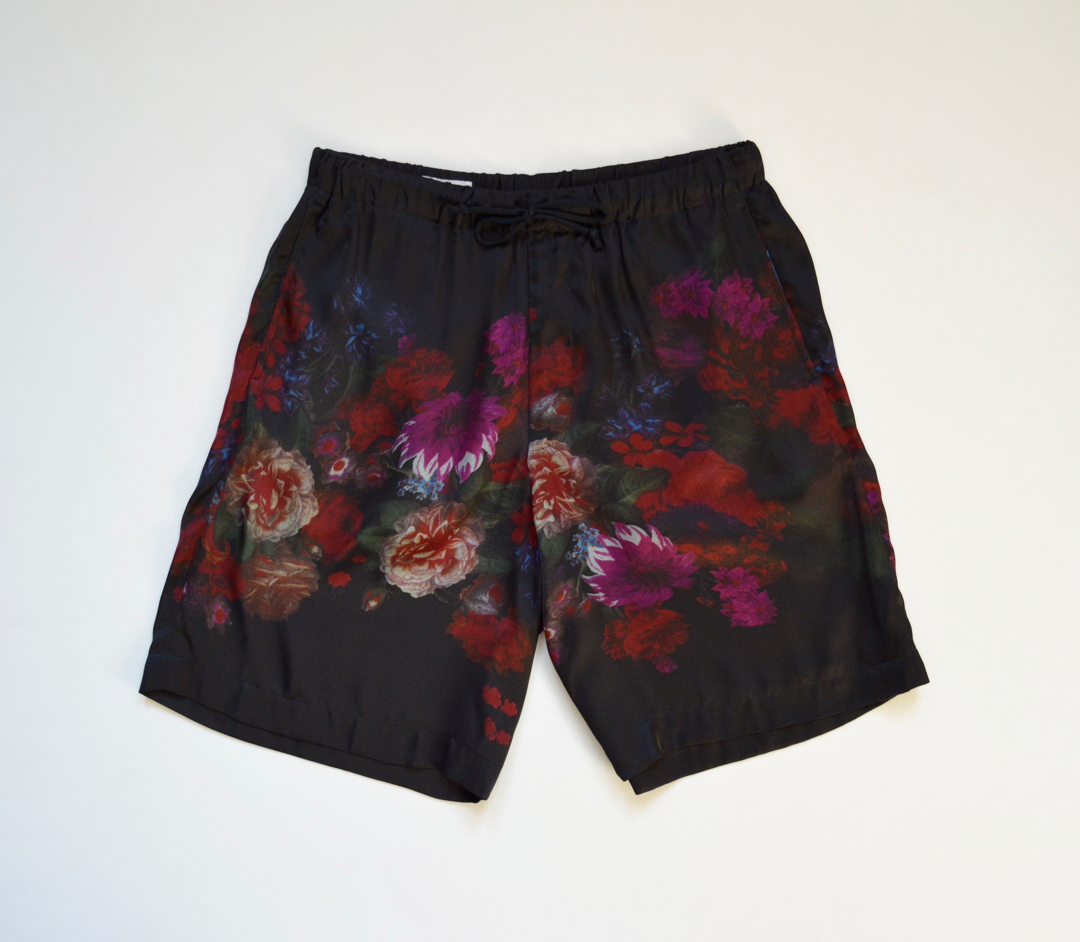 Dries Van Noten S/S 20 Floral Print Satin Shorts Size US 34 / EU 50 - 9 Thumbnail