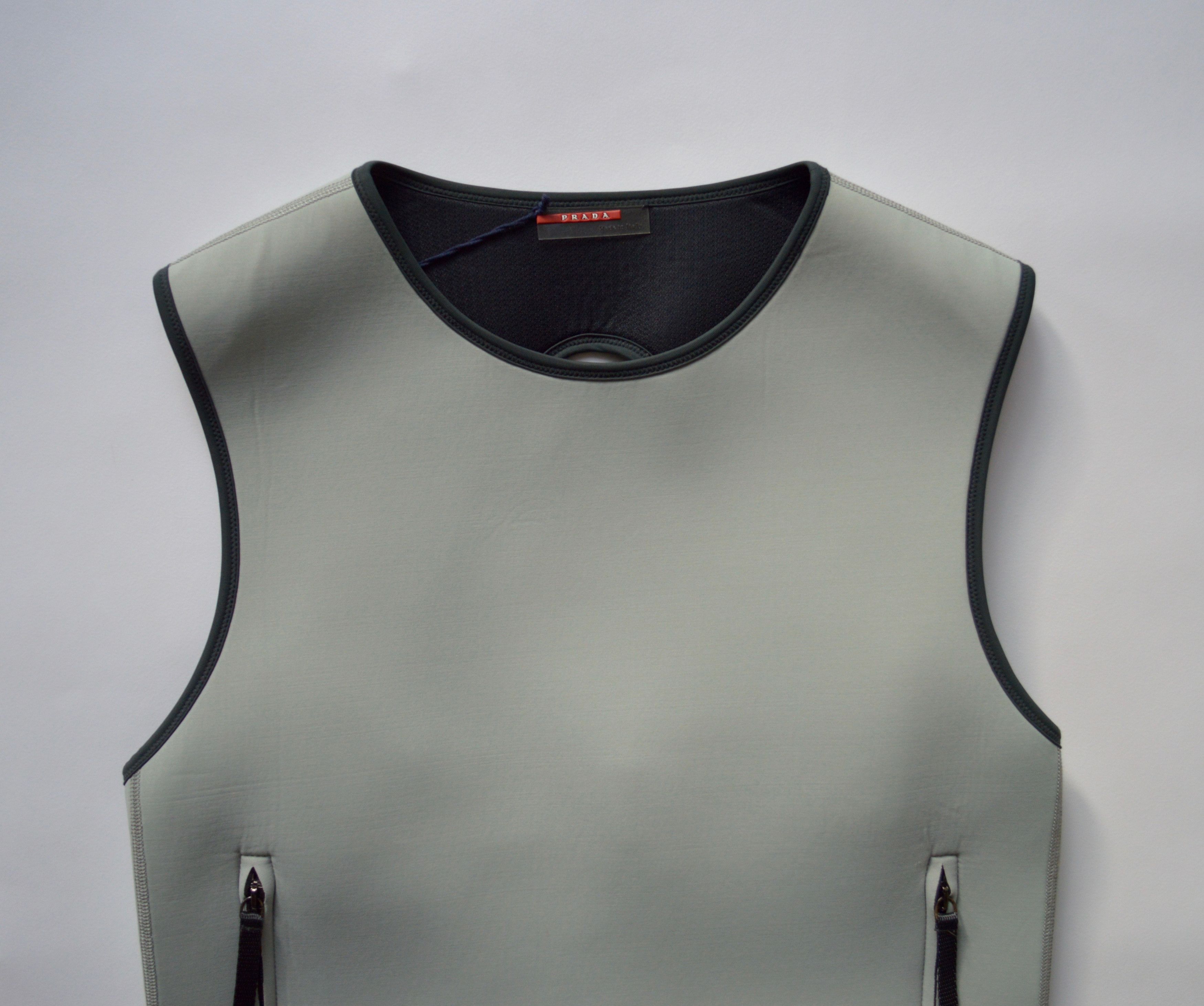 Prada S/S 2000 Sample Neoprene 'Bulletproof' Vest Size US M / EU 48-50 / 2 - 2 Thumbnail