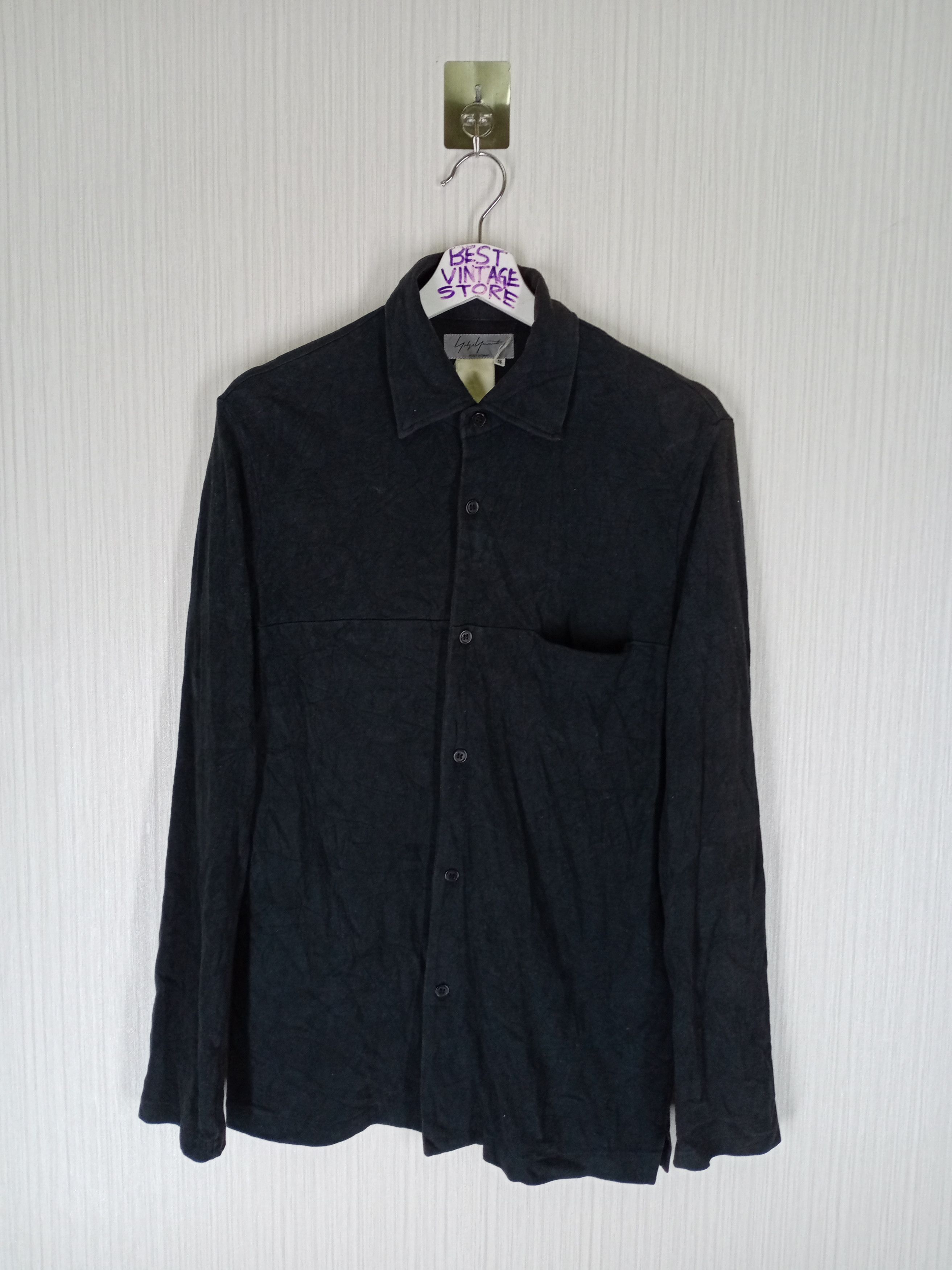 Yohji Yamamoto Vintage Yohji Yamamoto Pour Homme Signature Shirt Button Size US M / EU 48-50 / 2 - 1 Thumbnail