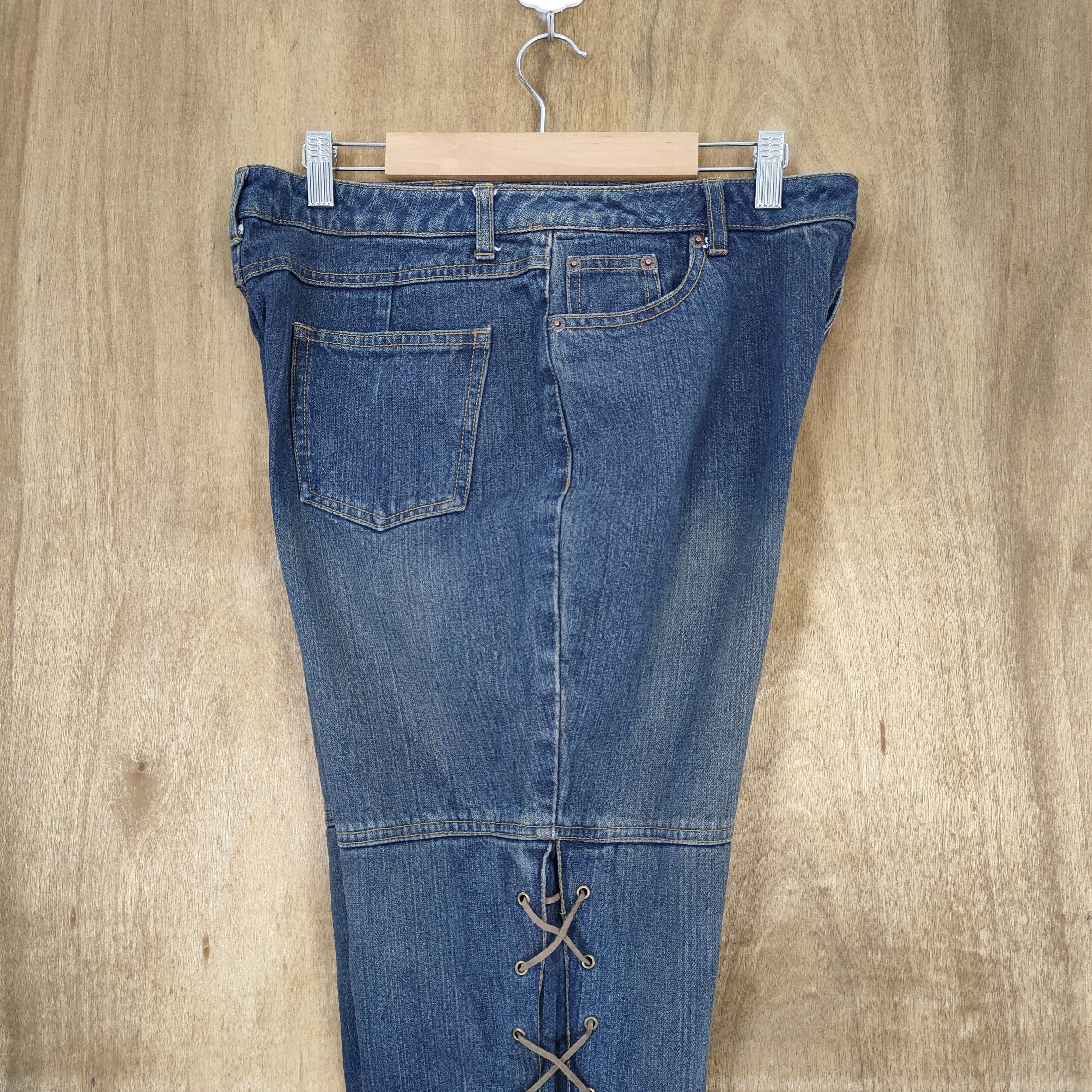 Japanese Brand LIVRE CLAIRE PARACHUTE FLARE JEANS PANTS Size US 32 / EU 48 - 4 Thumbnail