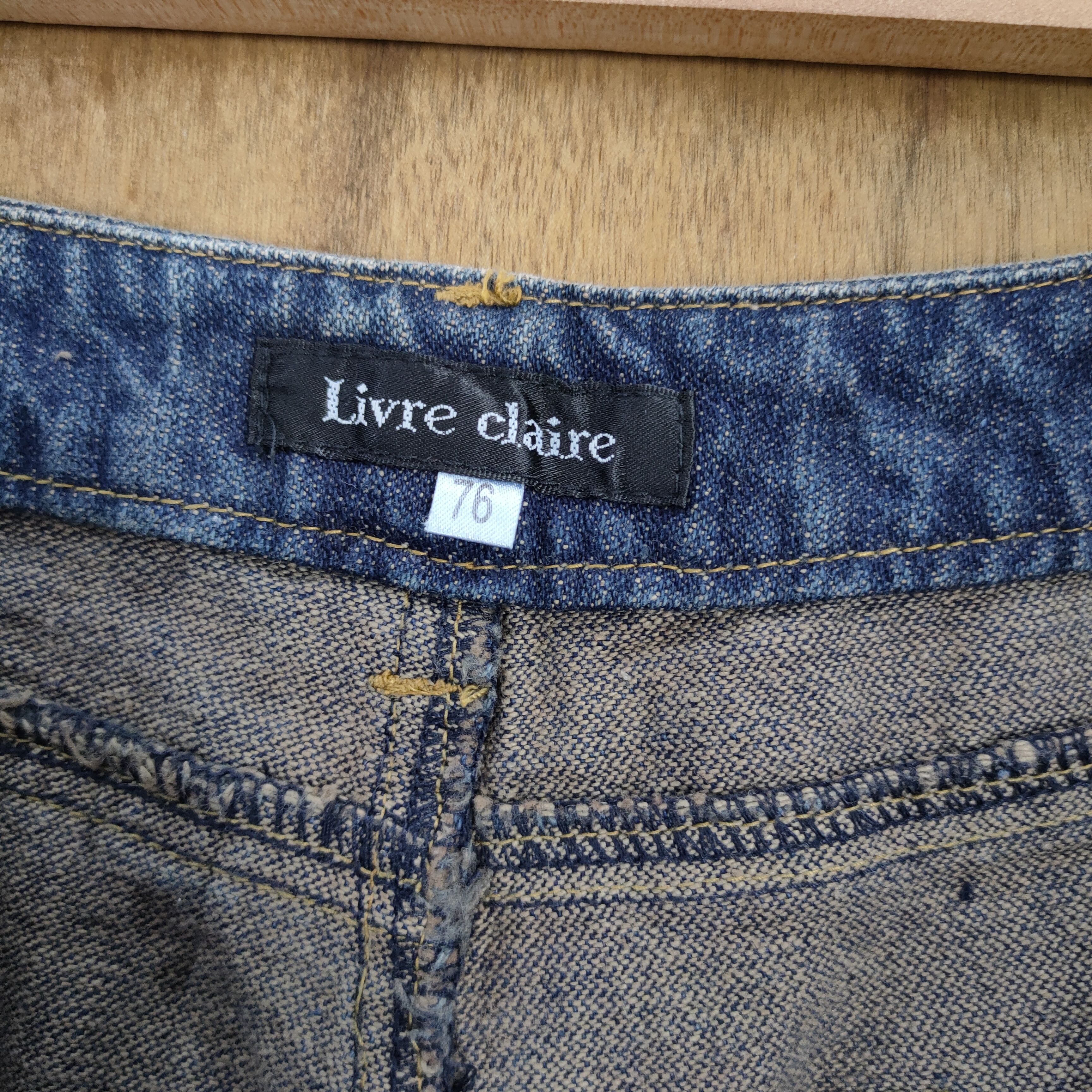 Japanese Brand LIVRE CLAIRE PARACHUTE FLARE JEANS PANTS Size US 32 / EU 48 - 11 Thumbnail