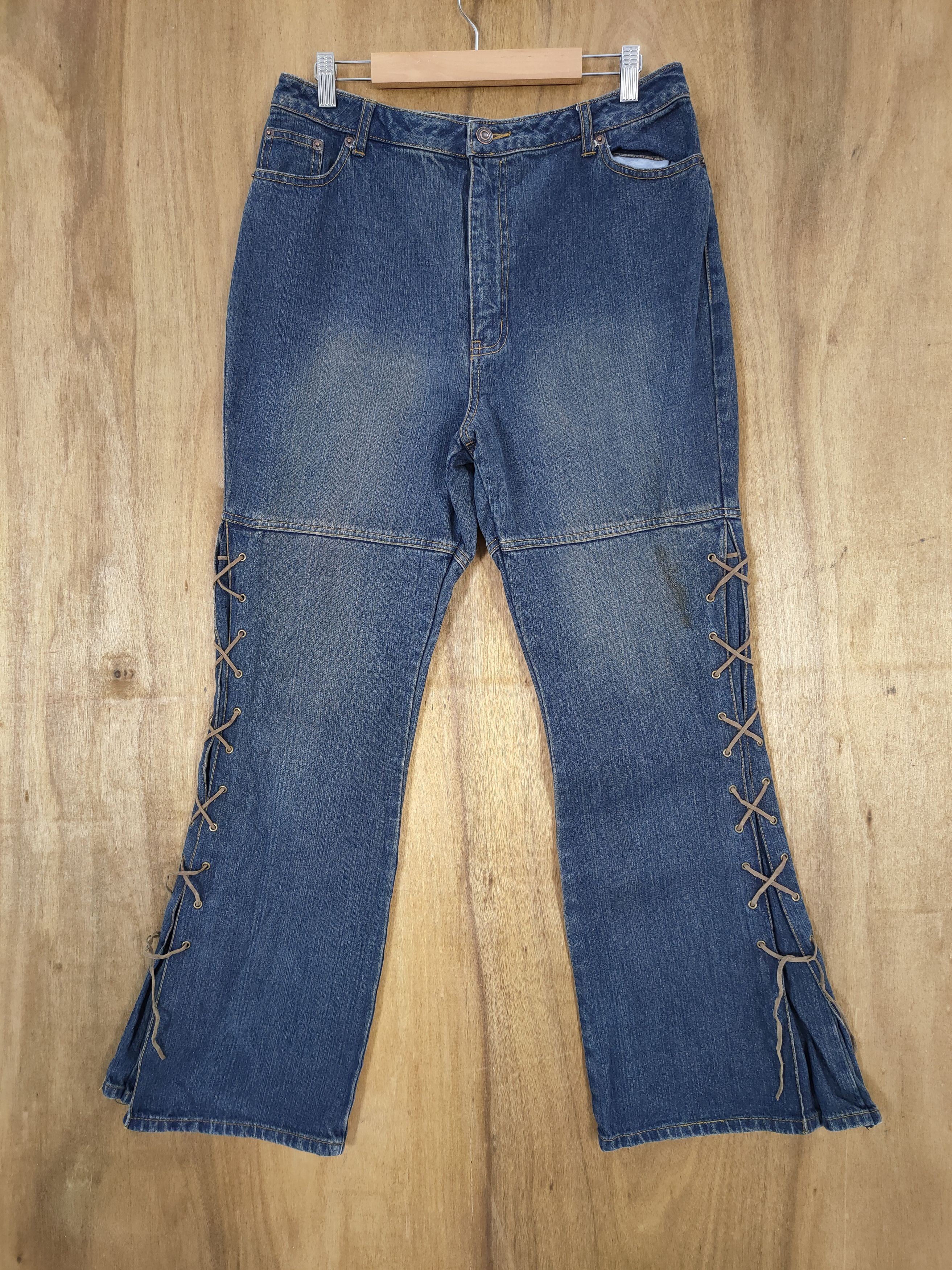 Japanese Brand LIVRE CLAIRE PARACHUTE FLARE JEANS PANTS Size US 32 / EU 48 - 2 Thumbnail