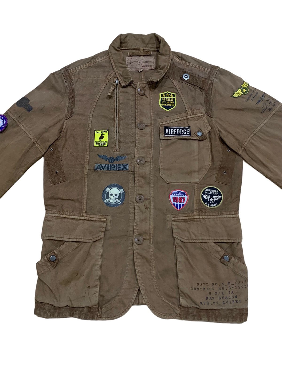 Avirex Vintage Avirex Military Big Logo Style Moto Racing Jacket Size US L / EU 52-54 / 3 - 3 Thumbnail