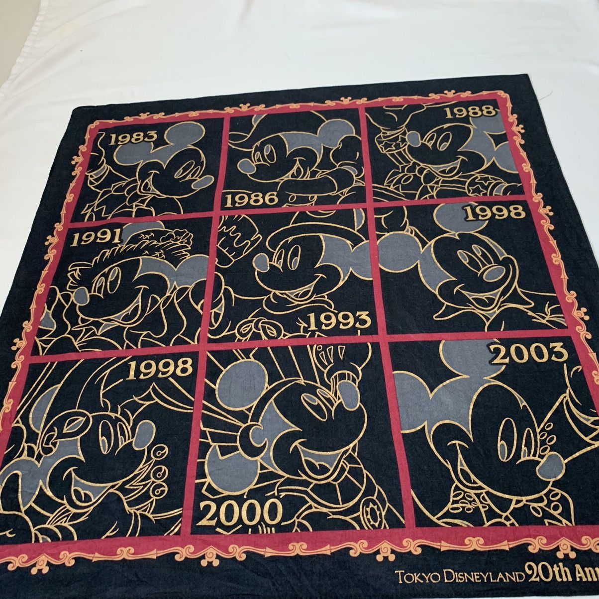 Disney Mickey Mouse Tokyo Disneyland 20th Anniversary Bandana Scarf Size ONE SIZE - 3 Thumbnail