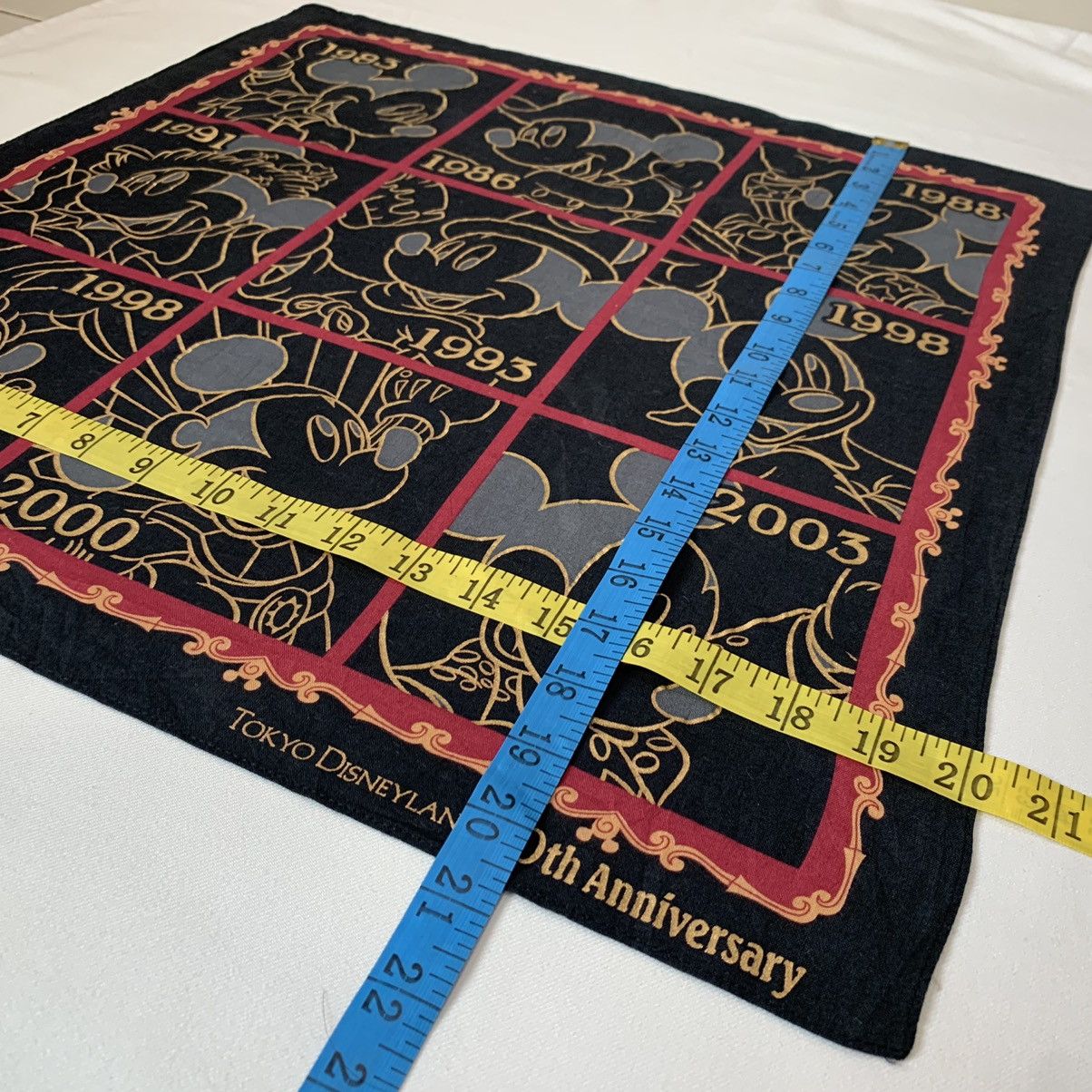 Disney Mickey Mouse Tokyo Disneyland 20th Anniversary Bandana Scarf Size ONE SIZE - 5 Thumbnail
