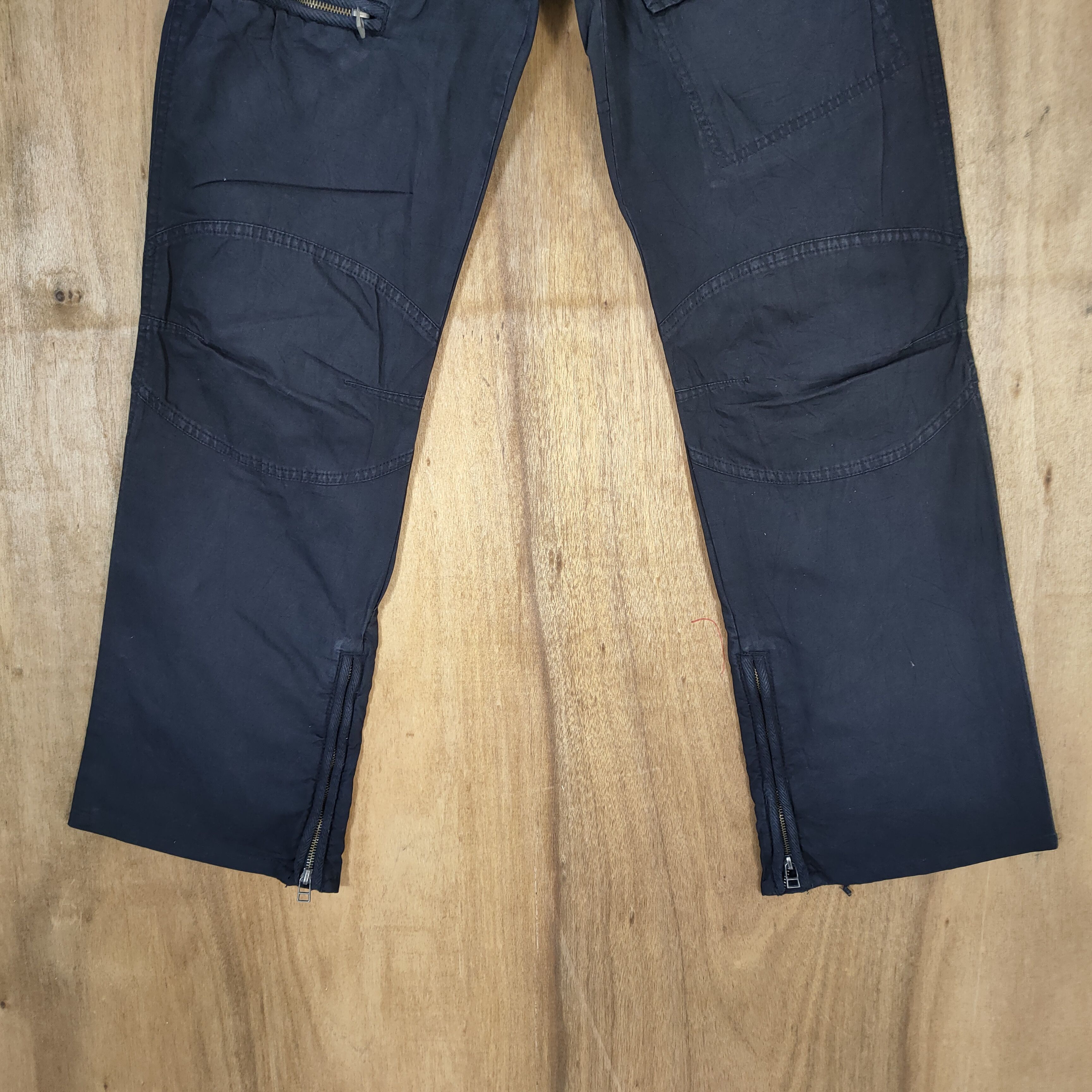 Japanese Brand VINTAGE YES OR NO BACK POCKET FLARE CARGO PANTS Size US 30 / EU 46 - 3 Thumbnail