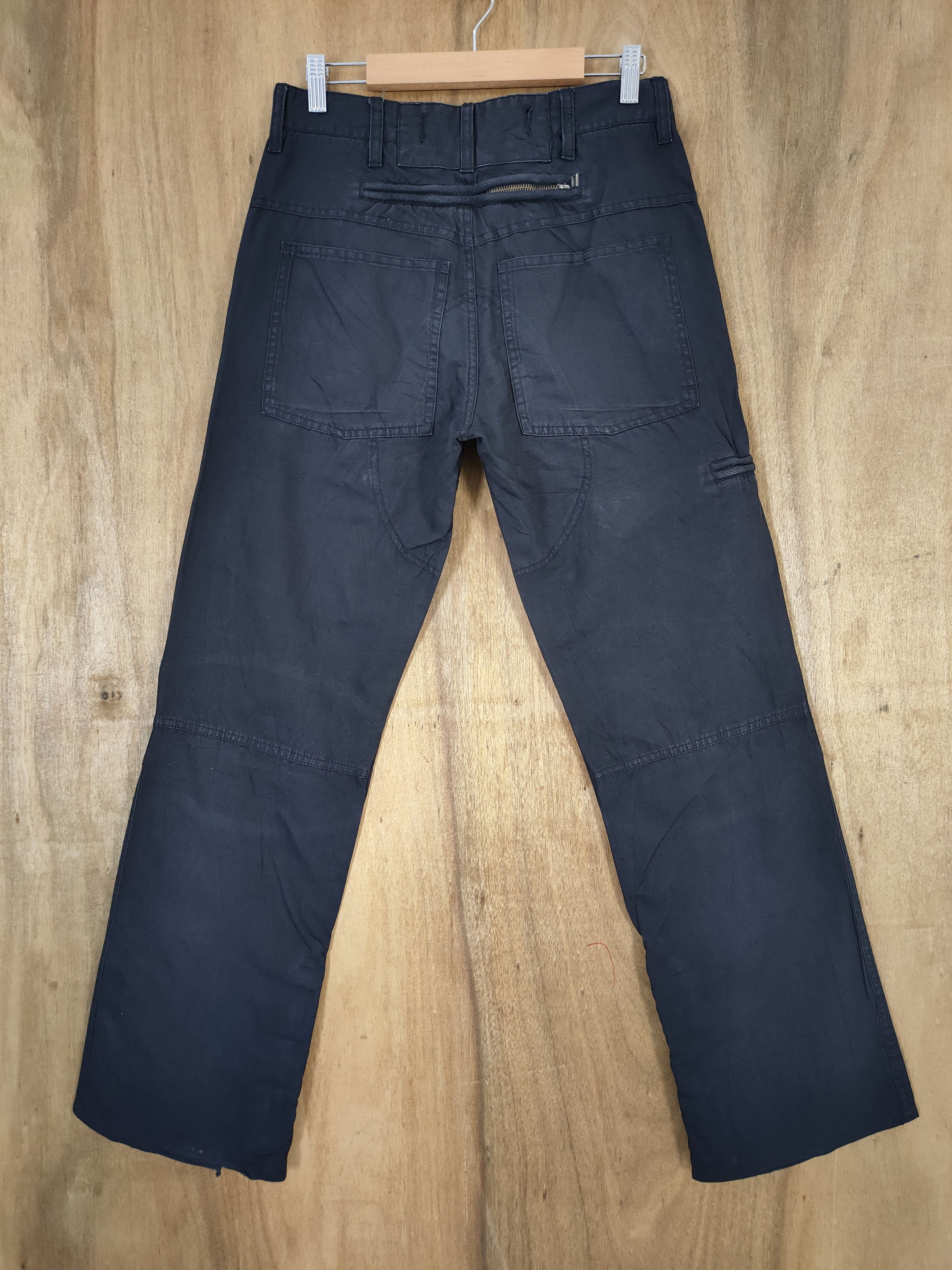 Japanese Brand VINTAGE YES OR NO BACK POCKET FLARE CARGO PANTS Size US 30 / EU 46 - 11 Thumbnail