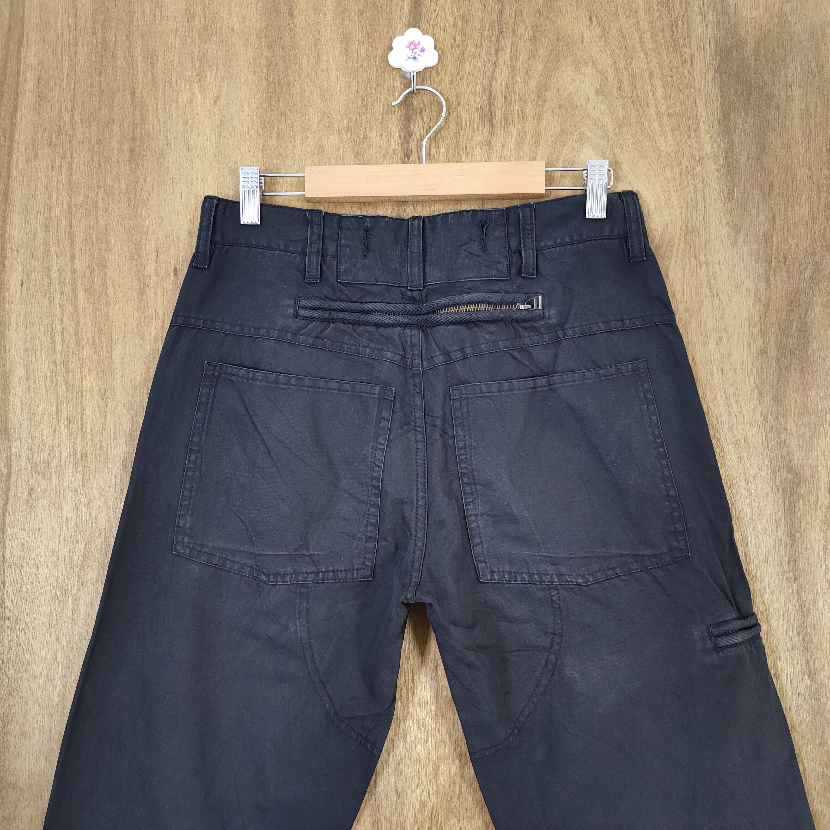 Japanese Brand VINTAGE YES OR NO BACK POCKET FLARE CARGO PANTS Size US 30 / EU 46 - 13 Thumbnail