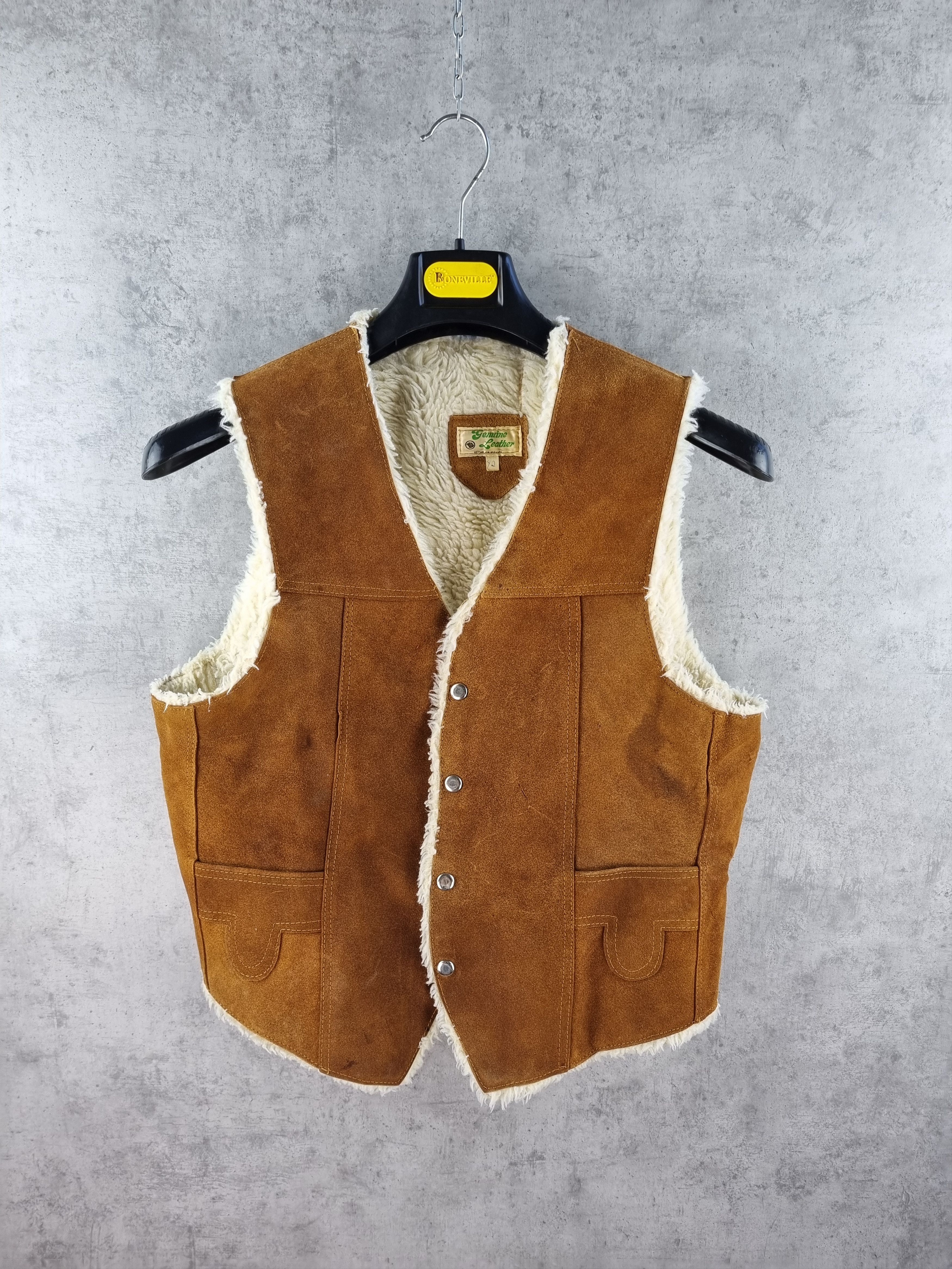 Vintage 70s Vintage Leather Biker vest Made in Mexico Size US M / EU 48-50 / 2 - 5 Thumbnail
