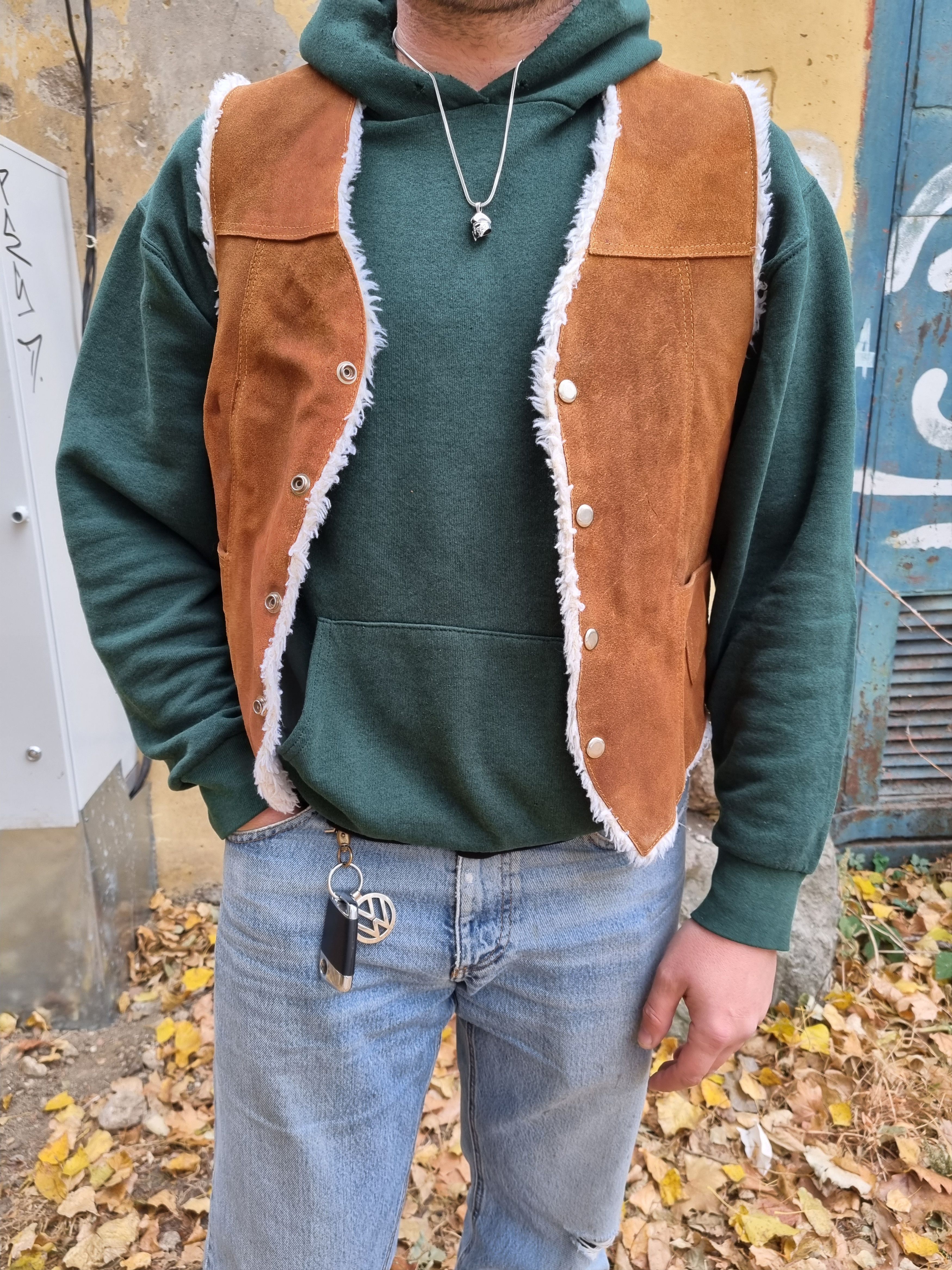 Vintage 70s Vintage Leather Biker vest Made in Mexico Size US M / EU 48-50 / 2 - 16 Thumbnail