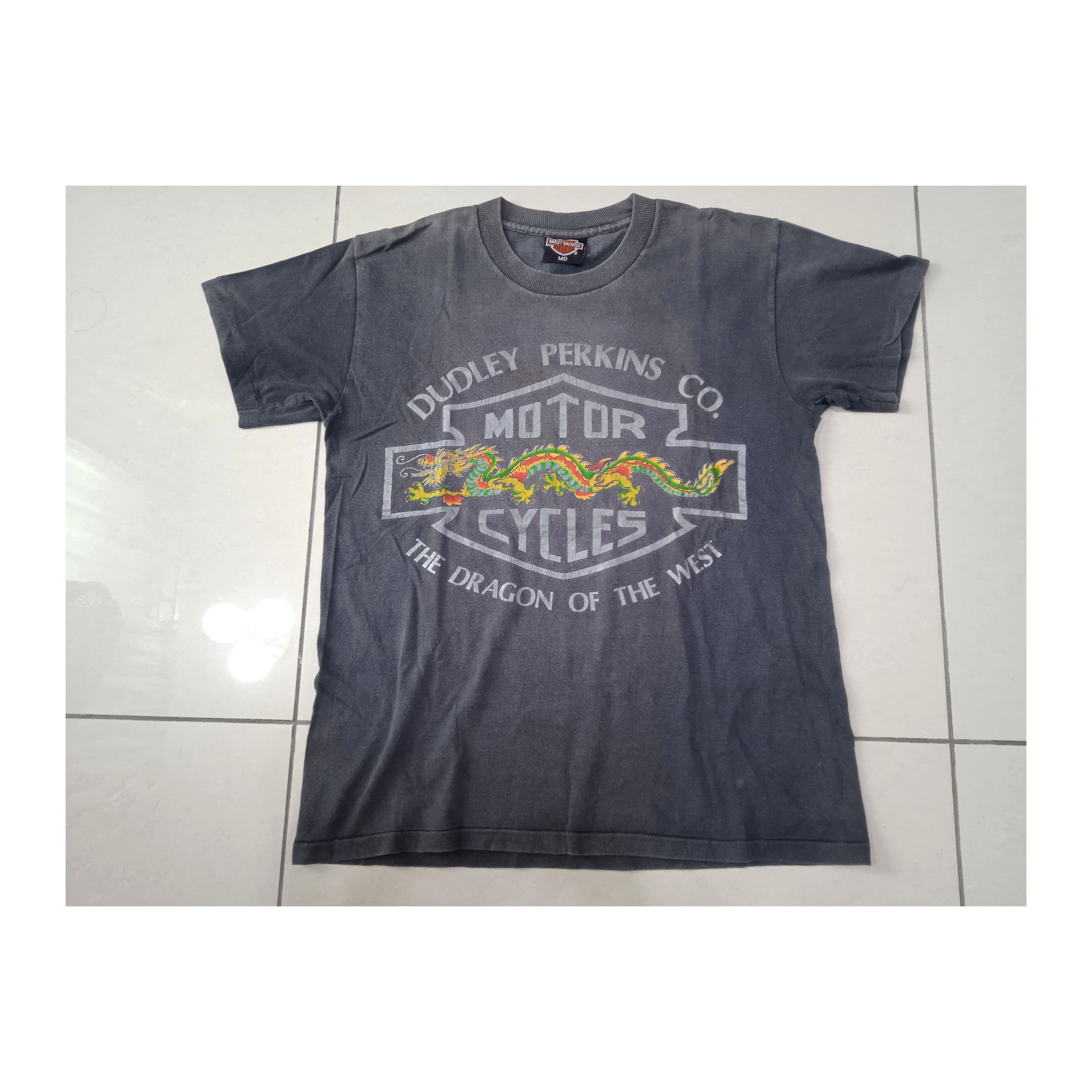 Harley Davidson Vintage 90s Harley Davidson Dudley Perkins T-Shirt Size US M / EU 48-50 / 2 - 1 Thumbnail