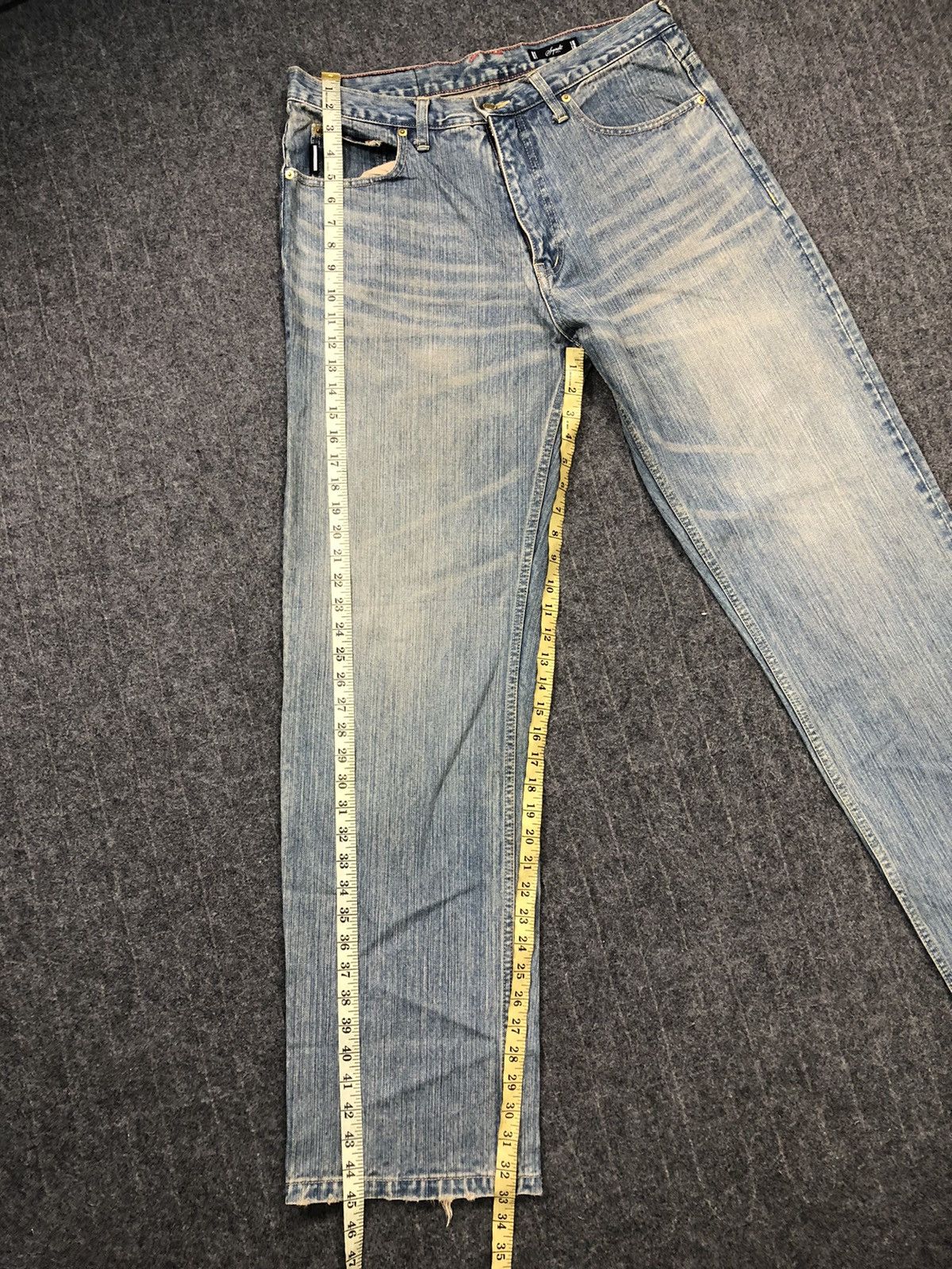 Japanese Brand × Vintage 90s Japanese Brand Suprate Gold Embroidery Logo Pocket Jeans Size US 34 / EU 50 - 17 Thumbnail