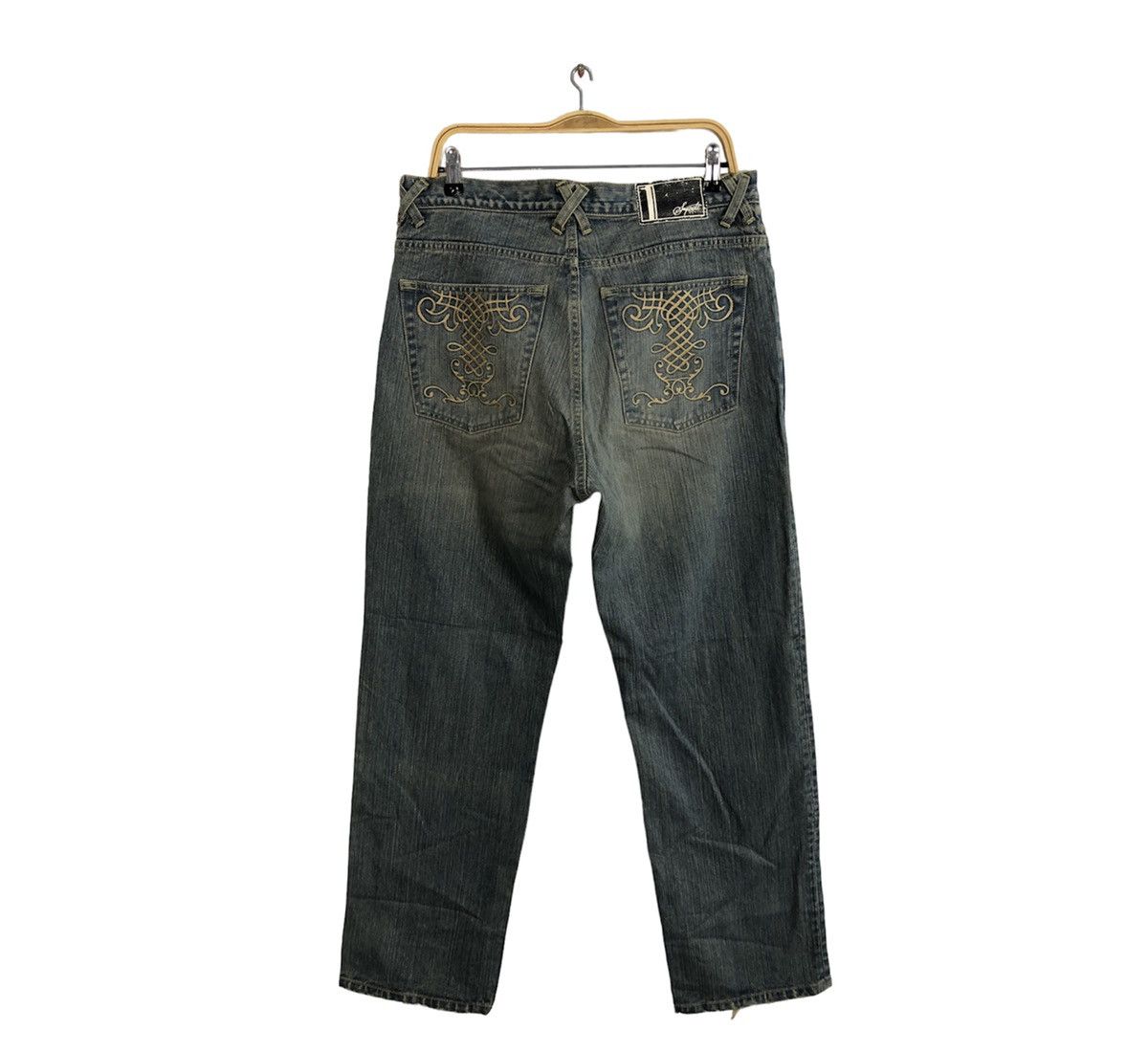Japanese Brand × Vintage 90s Japanese Brand Suprate Gold Embroidery Logo Pocket Jeans Size US 34 / EU 50 - 1 Thumbnail