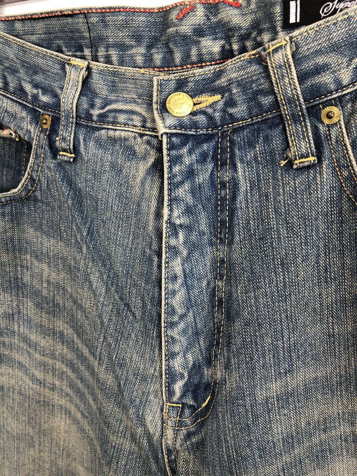 Japanese Brand × Vintage 90s Japanese Brand Suprate Gold Embroidery Logo Pocket Jeans Size US 34 / EU 50 - 5 Thumbnail