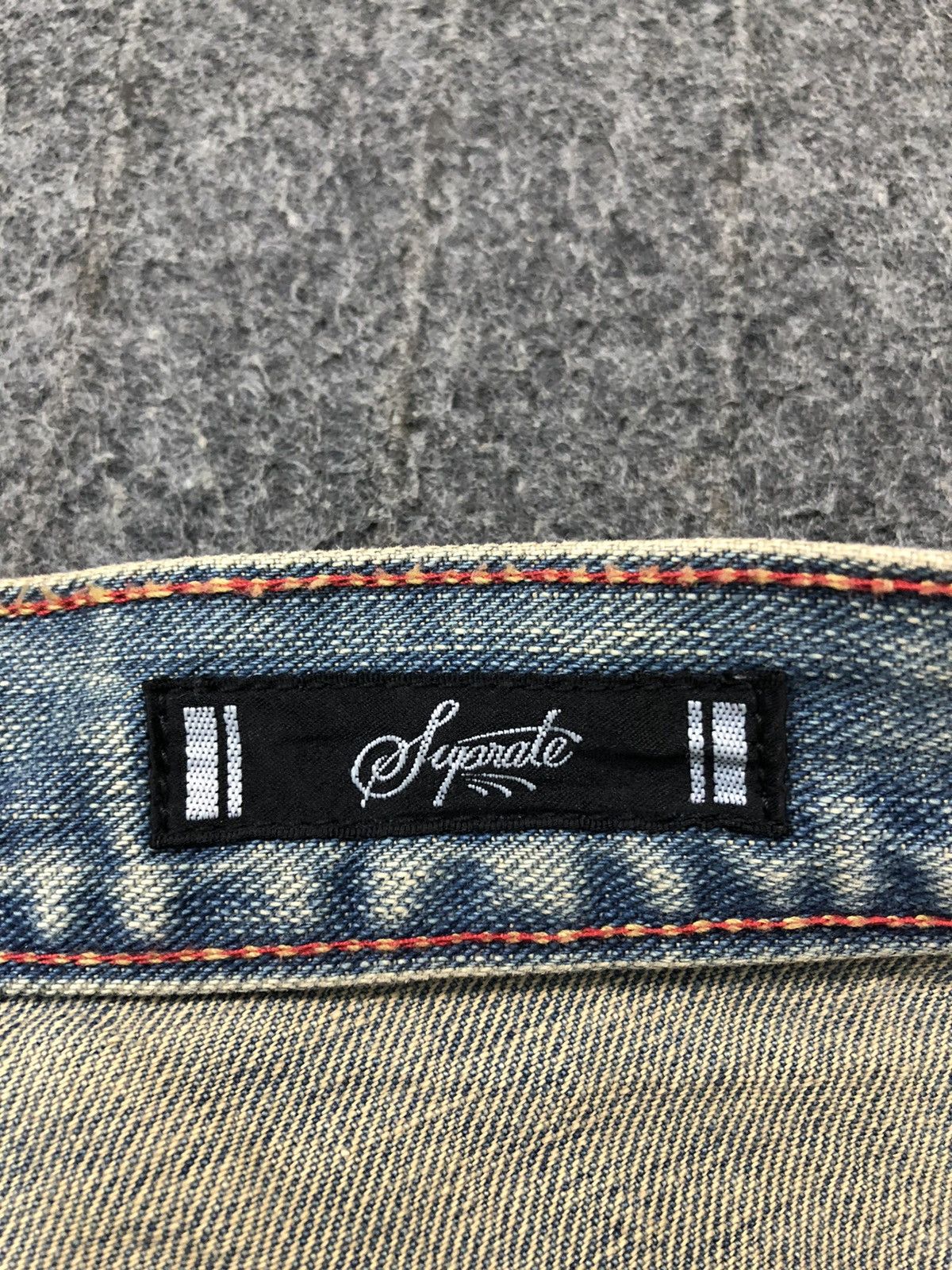 Japanese Brand × Vintage 90s Japanese Brand Suprate Gold Embroidery Logo Pocket Jeans Size US 34 / EU 50 - 13 Thumbnail