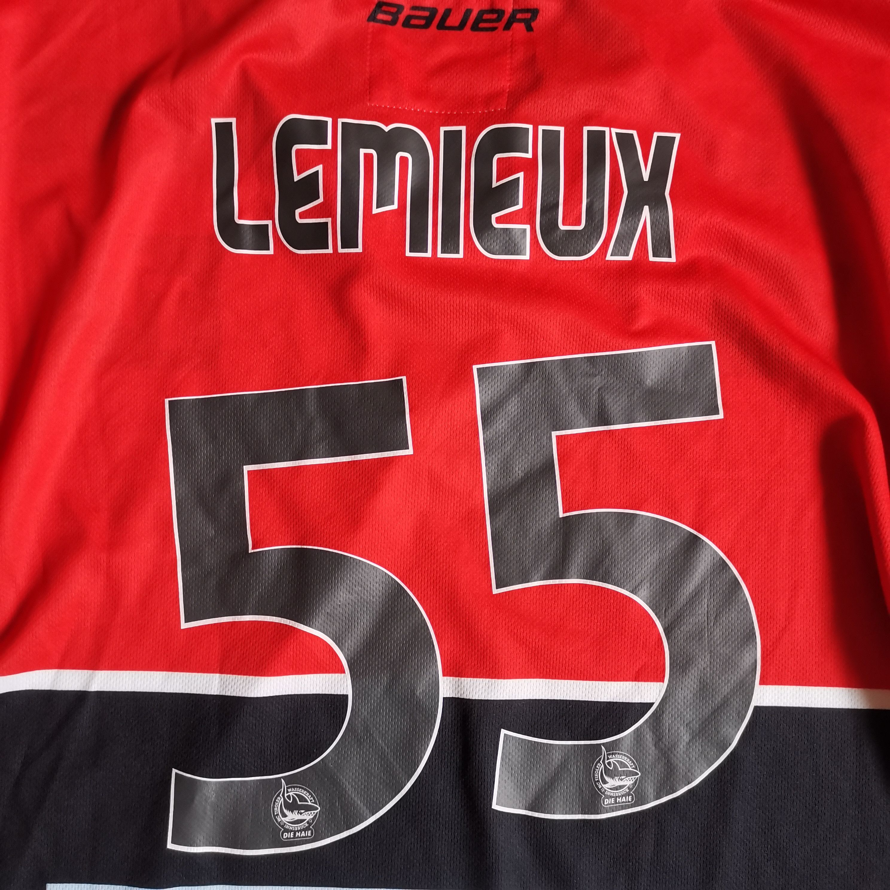 NHL HC Innsbruck Die Haie #55 Francis Lemieux signed autograph Size US L / EU 52-54 / 3 - 6 Thumbnail