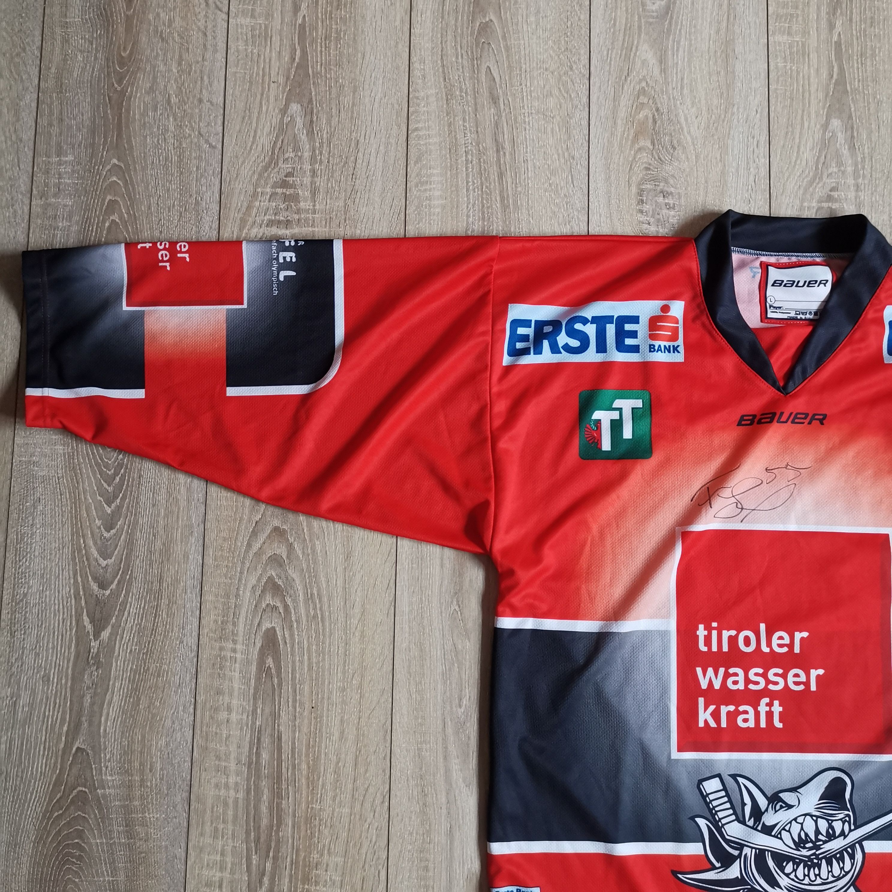 NHL HC Innsbruck Die Haie #55 Francis Lemieux signed autograph Size US L / EU 52-54 / 3 - 2 Thumbnail