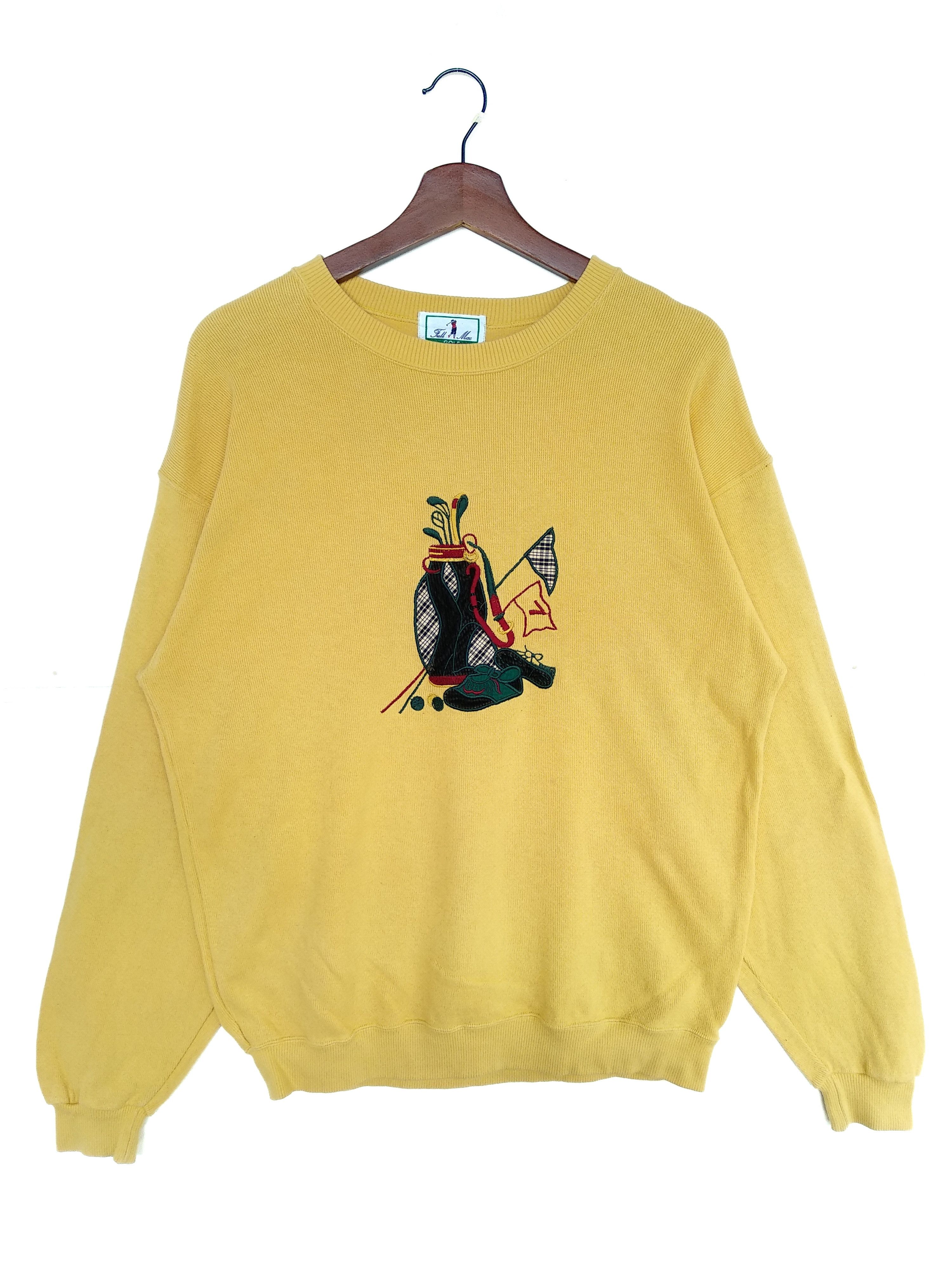 Vintage Full Mac Golf Yellow Sweatshirts/Yellow Colour.
