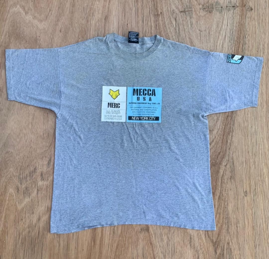 image of Made In USA x Mecca Vintage Tee B19 Mecca Merc Usa Ny in Grey, Men's (Size 2XL)