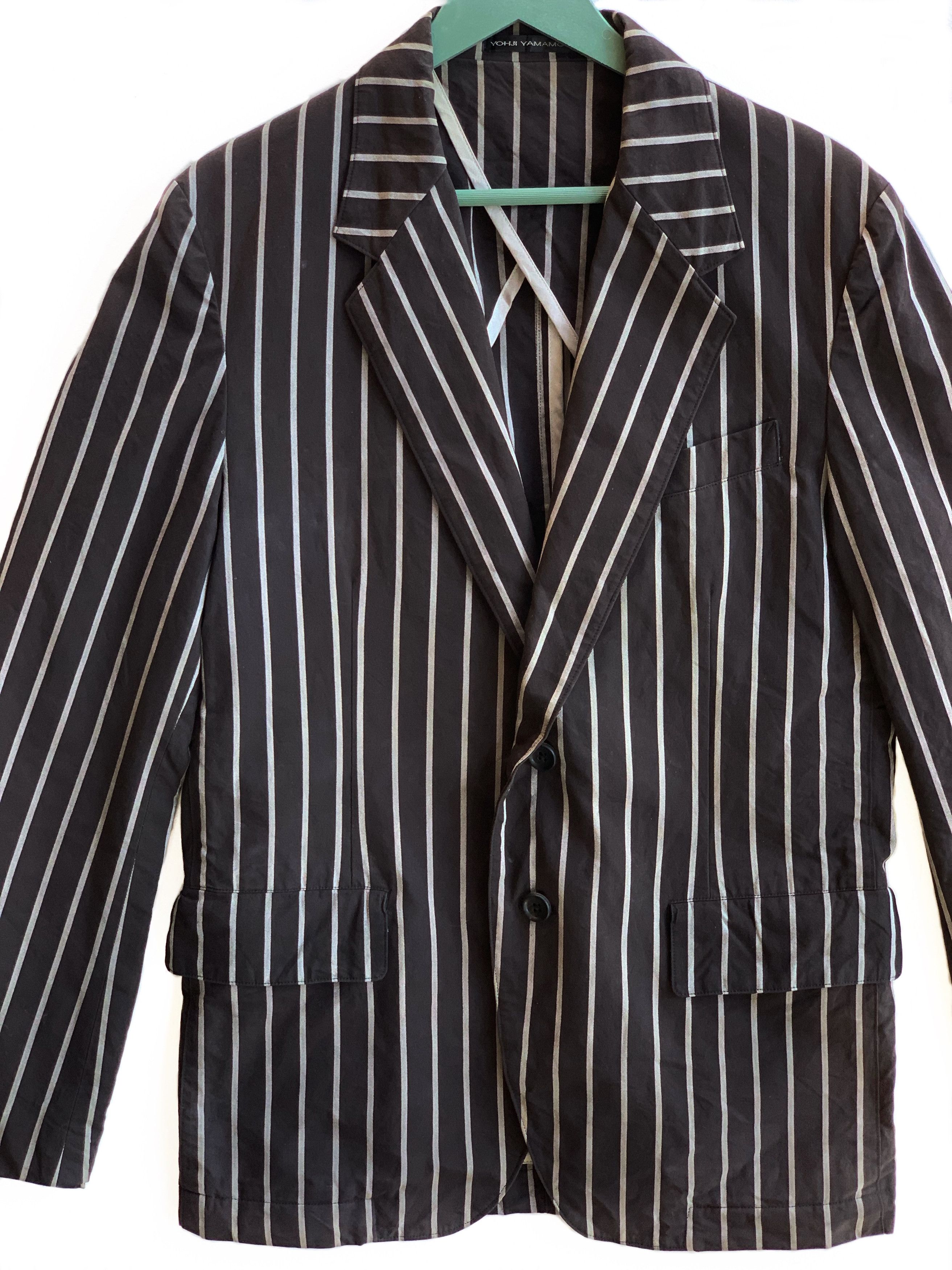 Yohji Yamamoto Yohji Yamamoto Stripes Blazer Size 42S - 4 Thumbnail
