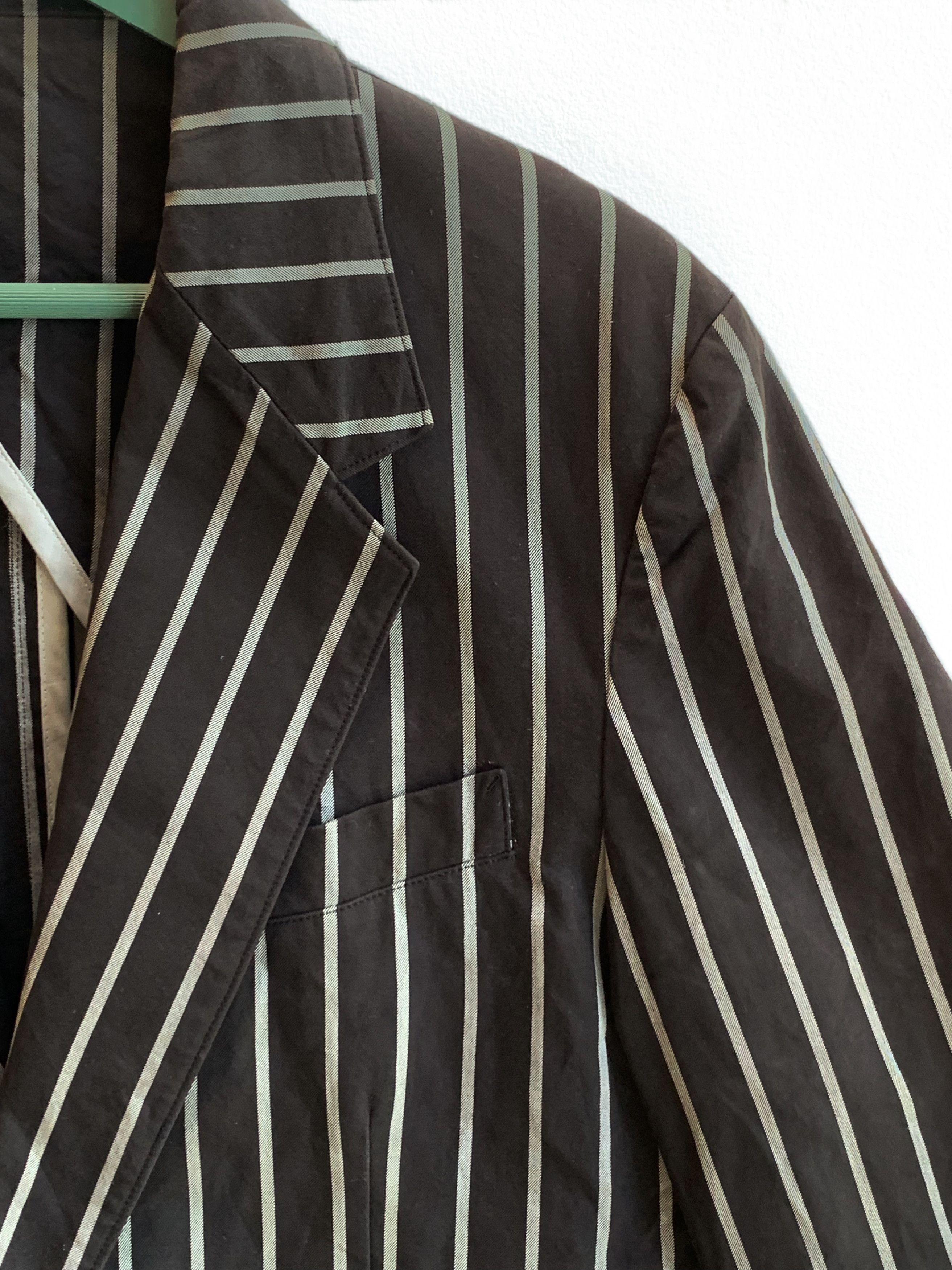 Yohji Yamamoto Yohji Yamamoto Stripes Blazer Size 42S - 6 Thumbnail