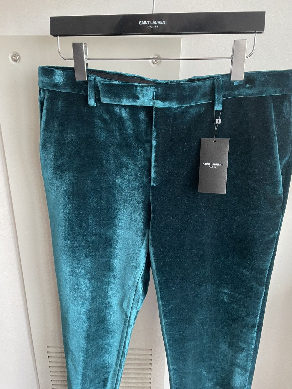Hedi Slimane × Saint Laurent Paris × Yves Saint Laurent Rare $2,500 Value Super Runway Limited Edition Viscose Pant Size US 31 - 24 Thumbnail