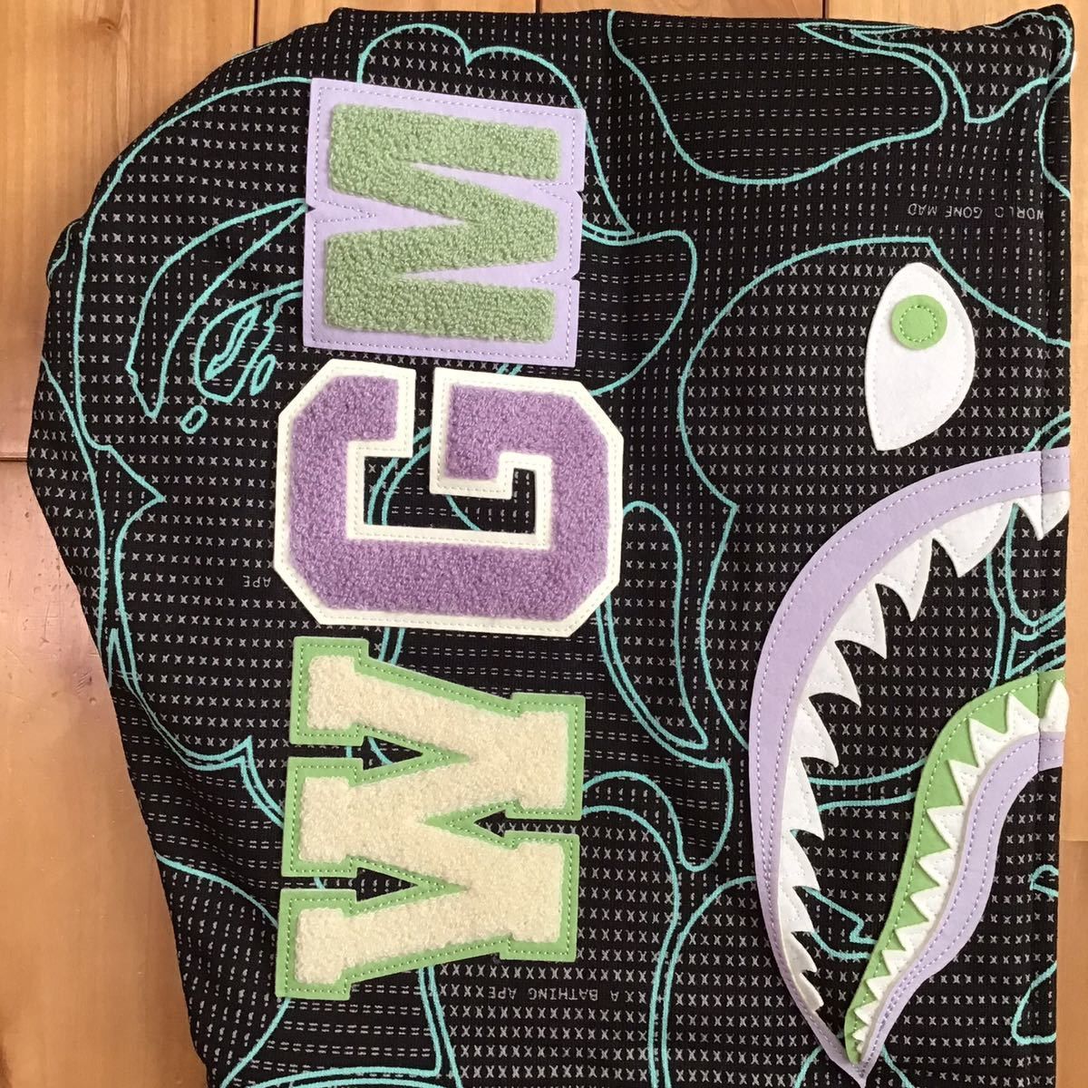Bape 💫Glow in the Dark TEXT CODE CAMO Shark full zip hoodie BAPE Size US L / EU 52-54 / 3 - 5 Thumbnail