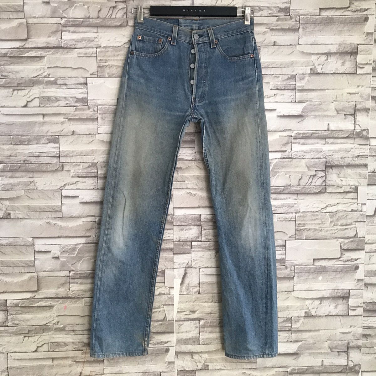 Levi's Vtg 80s Levis 501 Jeans Dirty Faded Lightwash Made in USA Size US 28 / EU 44 - 3 Thumbnail