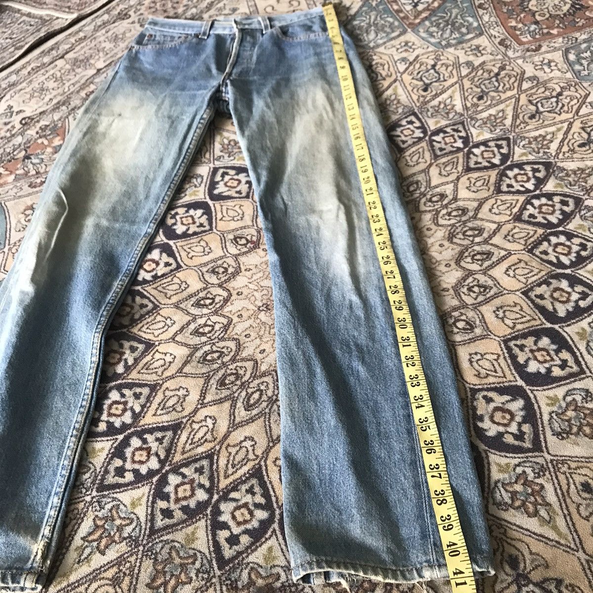 Levi's Vtg 80s Levis 501 Jeans Dirty Faded Lightwash Made in USA Size US 28 / EU 44 - 17 Thumbnail