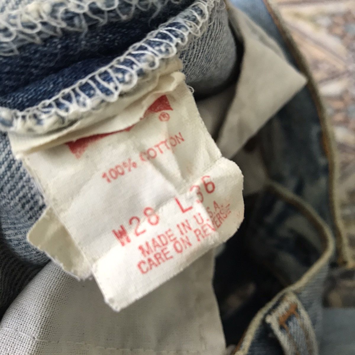 Levi's Vtg 80s Levis 501 Jeans Dirty Faded Lightwash Made in USA Size US 28 / EU 44 - 15 Thumbnail