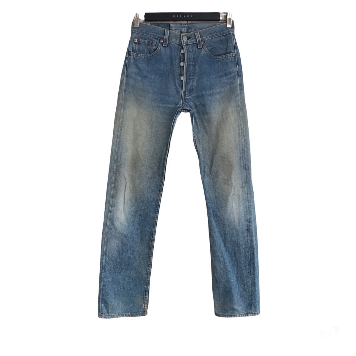 Levi's Vtg 80s Levis 501 Jeans Dirty Faded Lightwash Made in USA Size US 28 / EU 44 - 1 Thumbnail