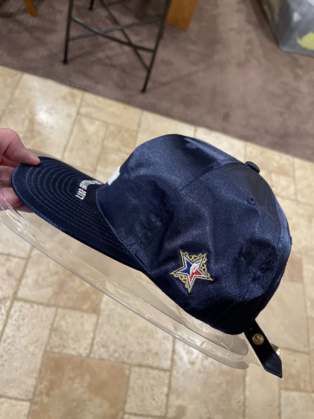 Just Don Just Don x Mitchell & Ness NBA 2017 All Star Satin Navy Hat Size ONE SIZE - 3 Thumbnail