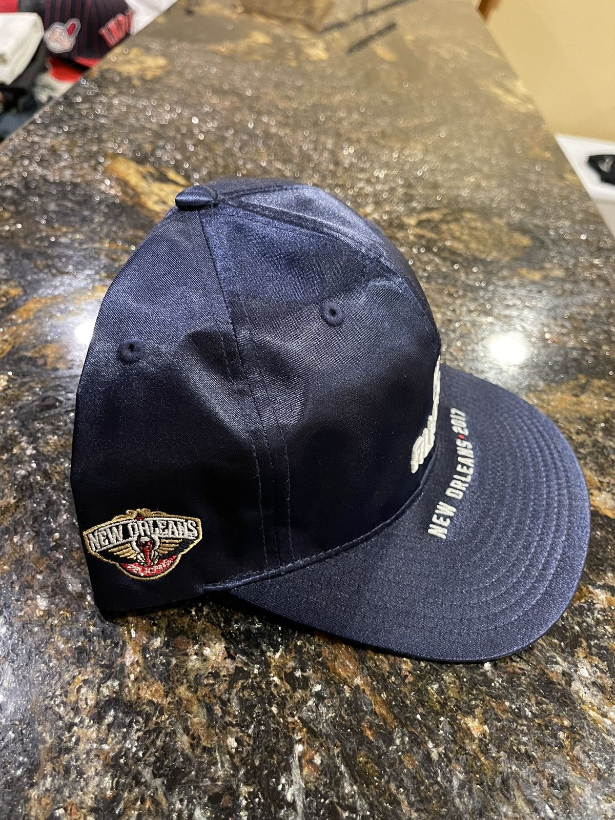 Just Don Just Don x Mitchell & Ness NBA 2017 All Star Satin Navy Hat Size ONE SIZE - 5 Thumbnail