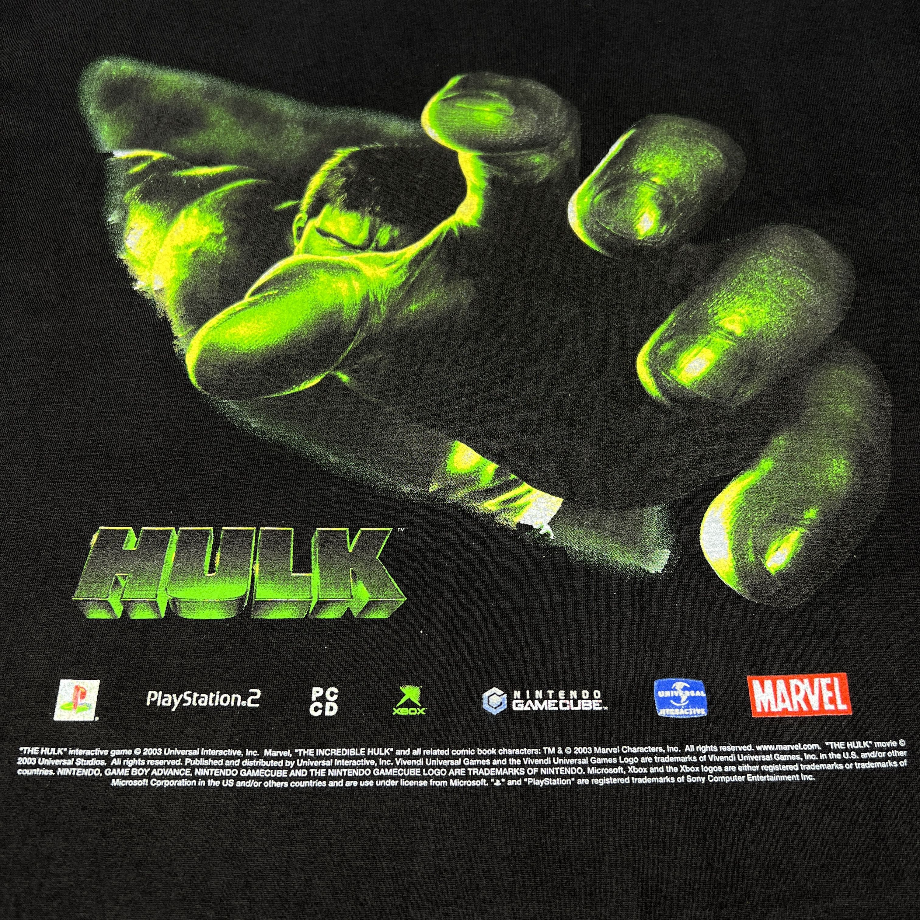 Marvel Comics Vintage 2003 Hulk Videogame Movie Sequel Marvel Promo Shirt Size US XL / EU 56 / 4 - 5 Thumbnail