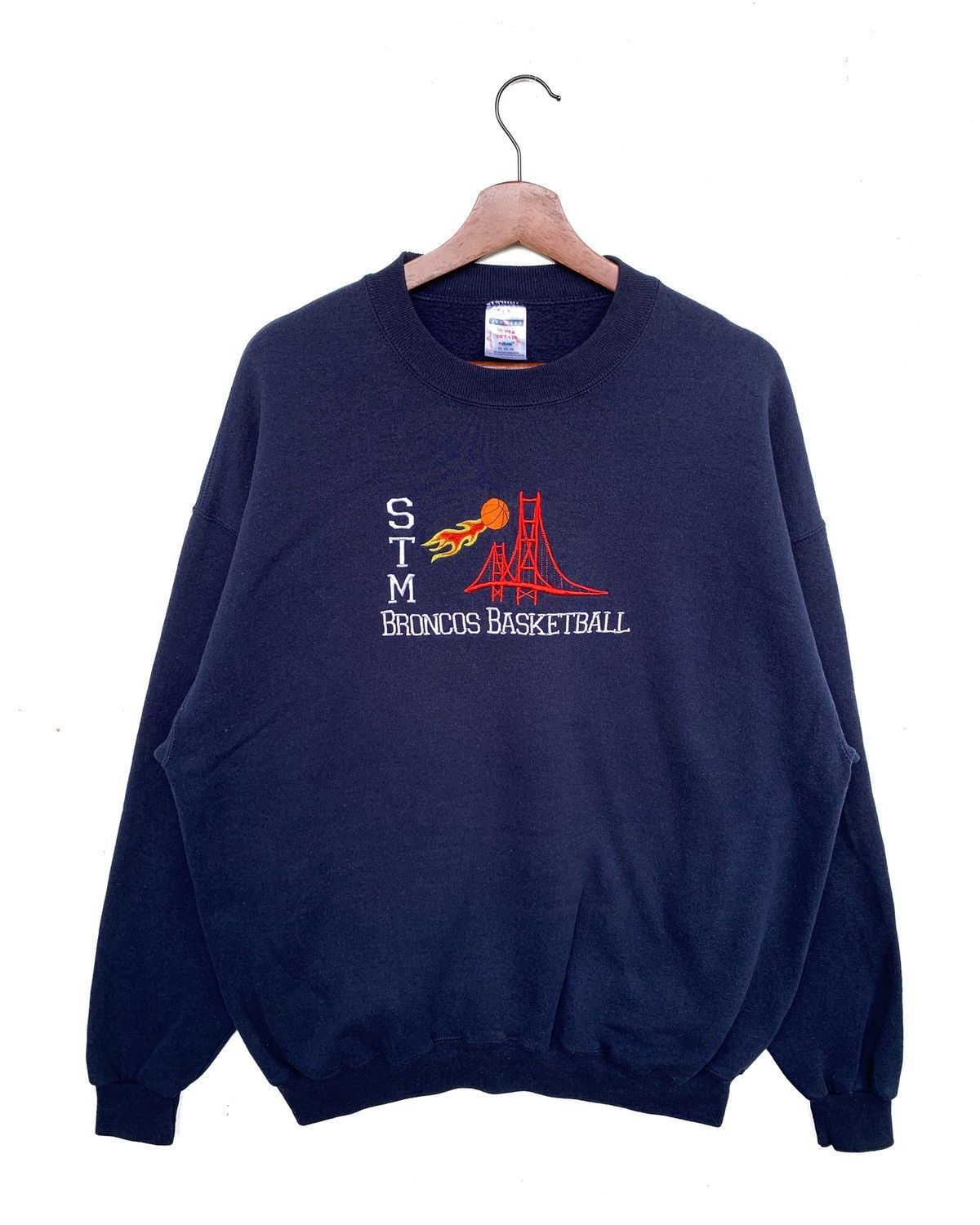 NBA Vintage 90s STM Broncos Basketball Sweatshirt Size US XL / EU 56 / 4 - 1 Thumbnail