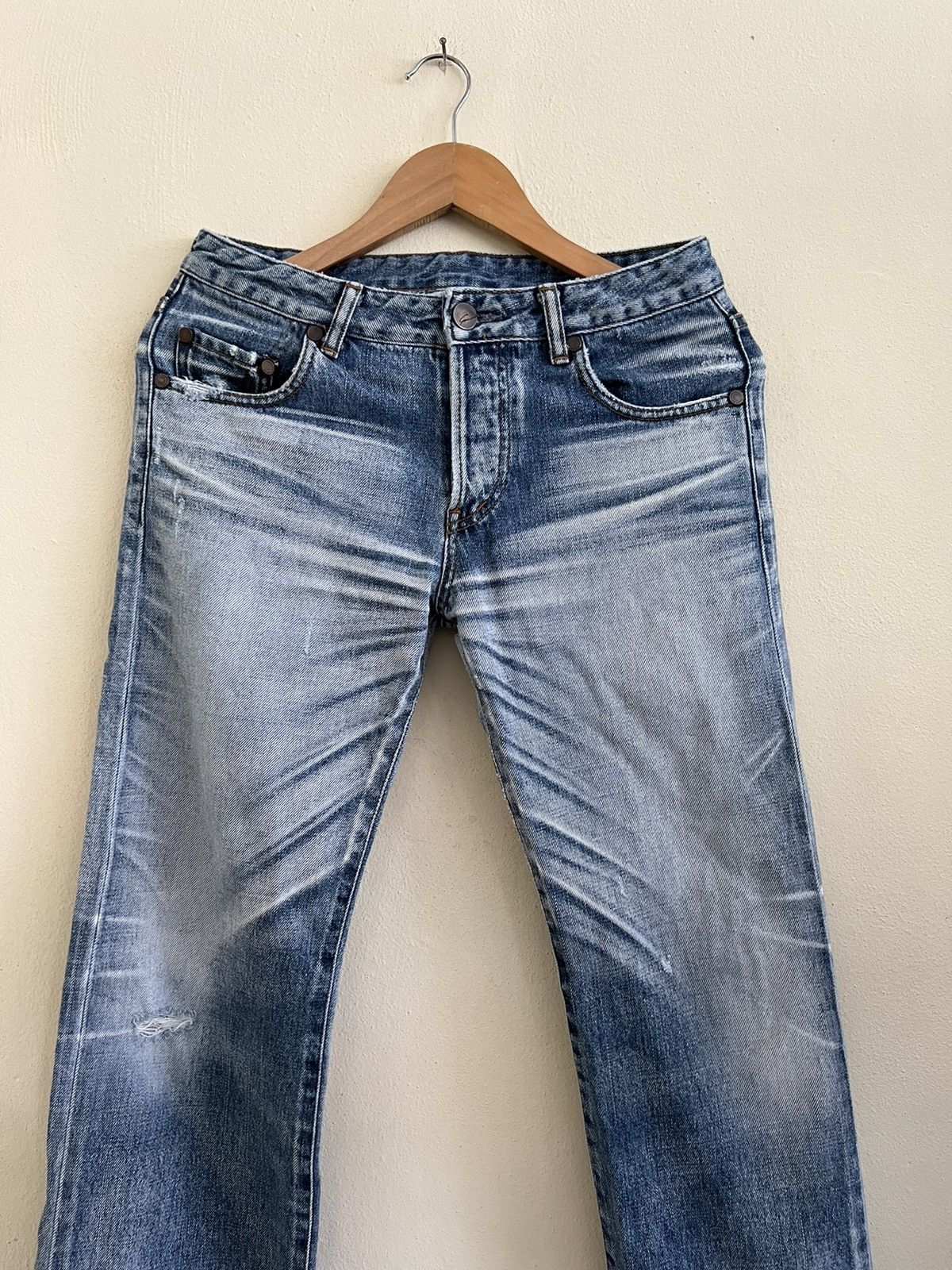 Japanese Brand × Vintage Vintage Stunning Lure Selvedge Jeans Distressed Denim Size US 30 / EU 46 - 2 Thumbnail