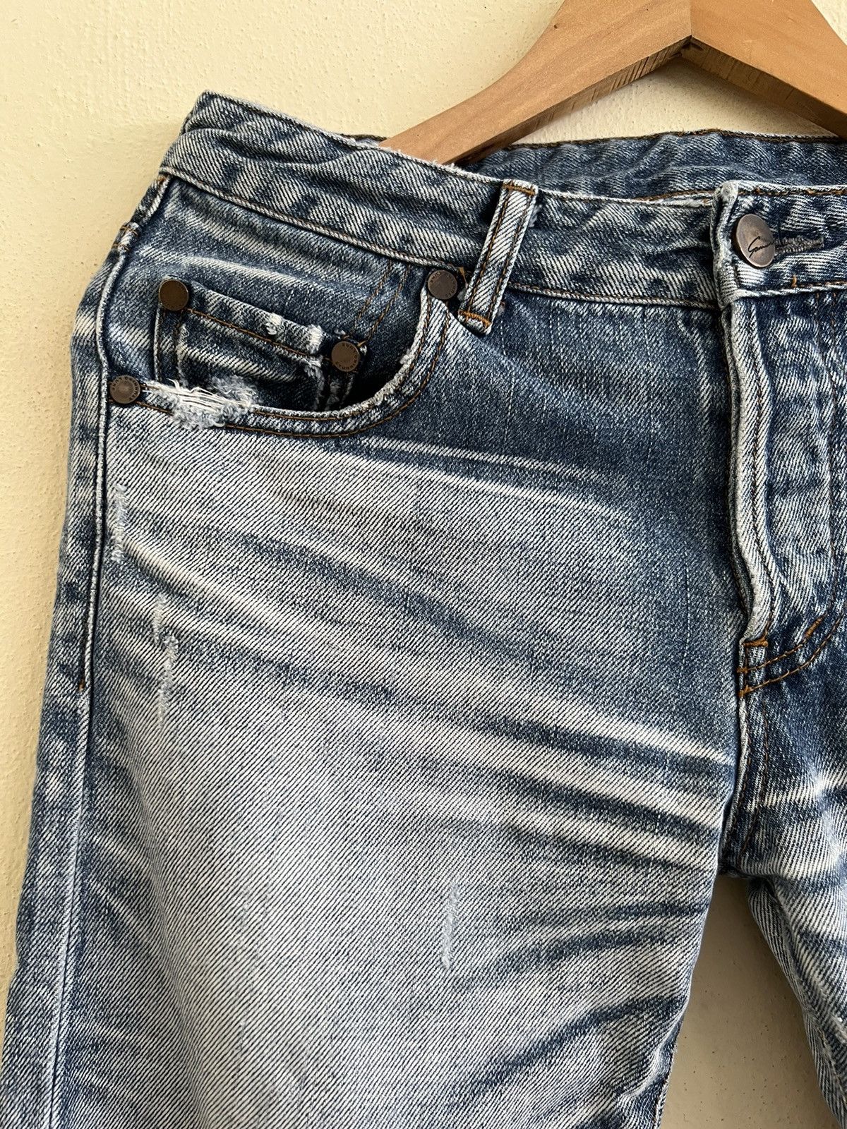 Japanese Brand × Vintage Vintage Stunning Lure Selvedge Jeans Distressed Denim Size US 30 / EU 46 - 3 Thumbnail