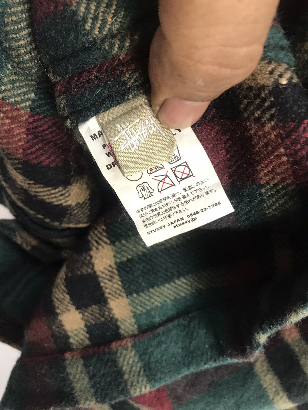 Flannel × Stussy 🔥BEST OFFER 🔥stussy wool flannel button up shirt Size US S / EU 44-46 / 1 - 6 Thumbnail
