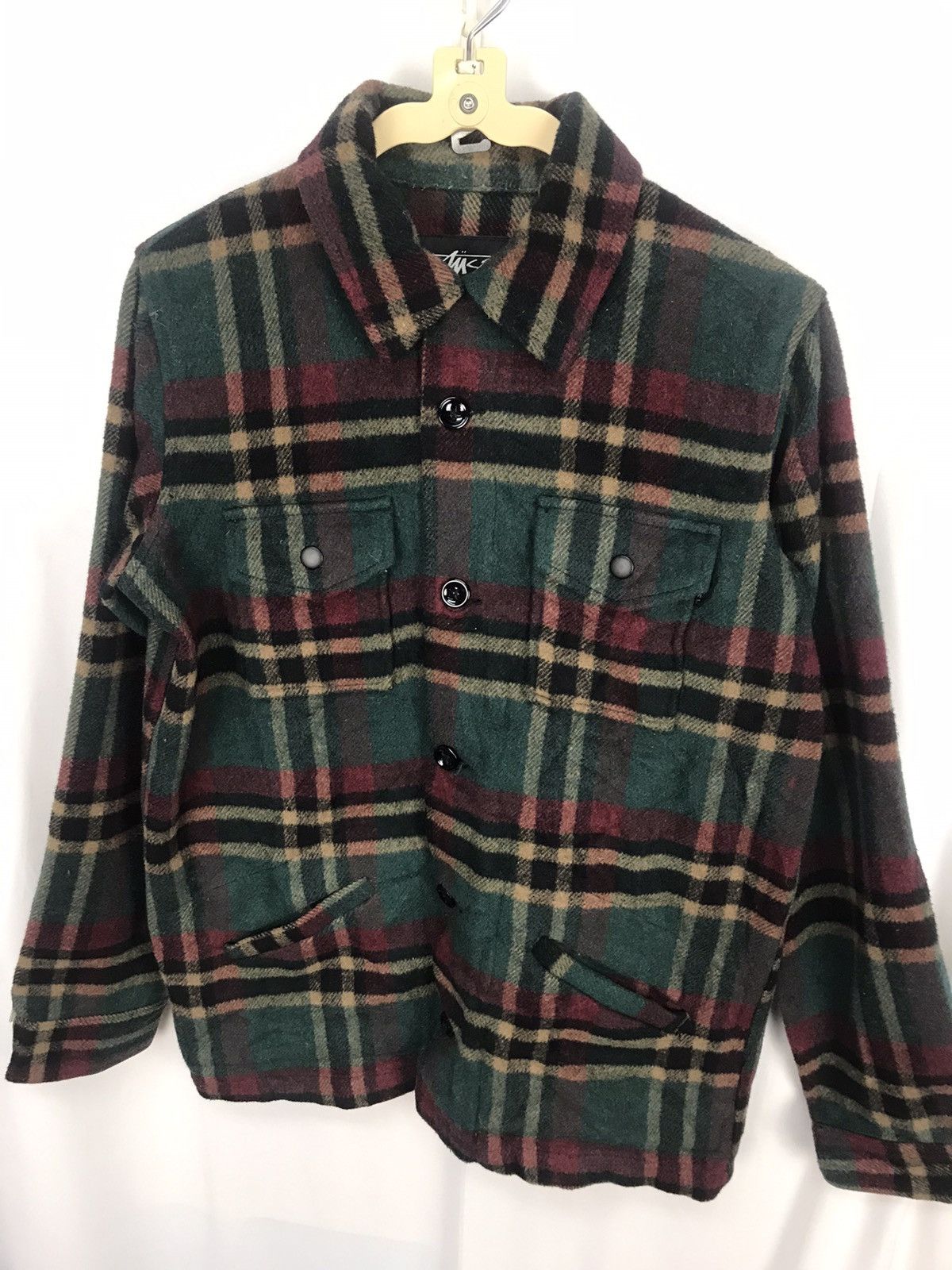 Flannel × Stussy 🔥BEST OFFER 🔥stussy wool flannel button up shirt Size US S / EU 44-46 / 1 - 4 Thumbnail