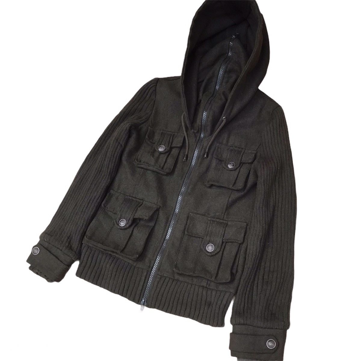 14th Addiction Durer Japan Multipocket zipper hoodie green military jacket Size S / US 4 / IT 40 - 1 Thumbnail