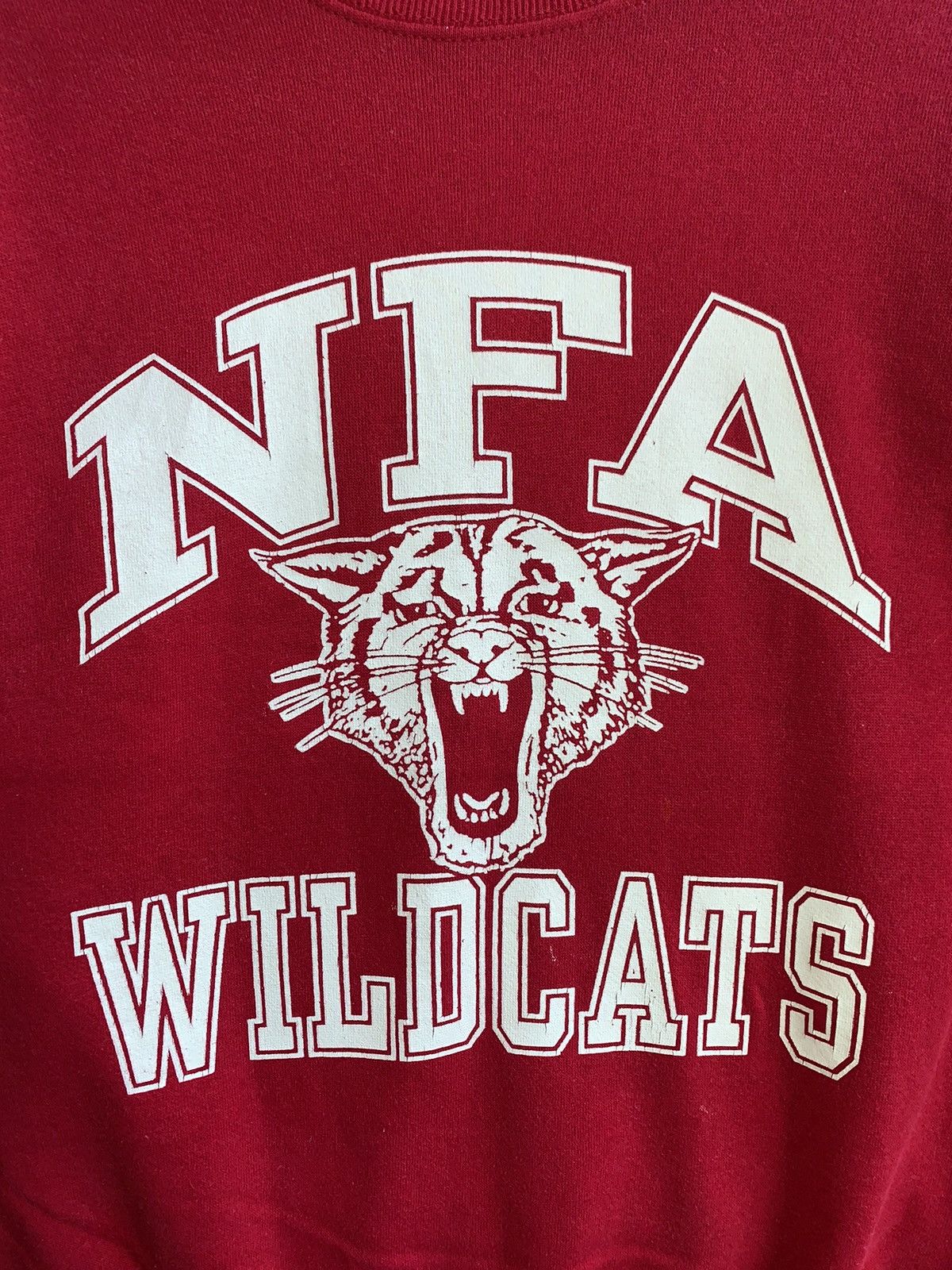 Lee Vintage 90s Lee NFA Wildcats Sweatshirt/Size L/Red Colour Size US L / EU 52-54 / 3 - 3 Thumbnail