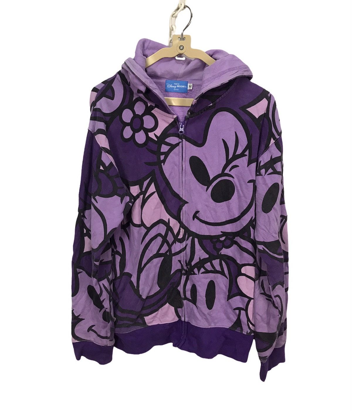 image of Cartoon Network x Disney Fullprint Mickey&friends Hoodie Zipper By Tokyo Disneyland (Size Medium)