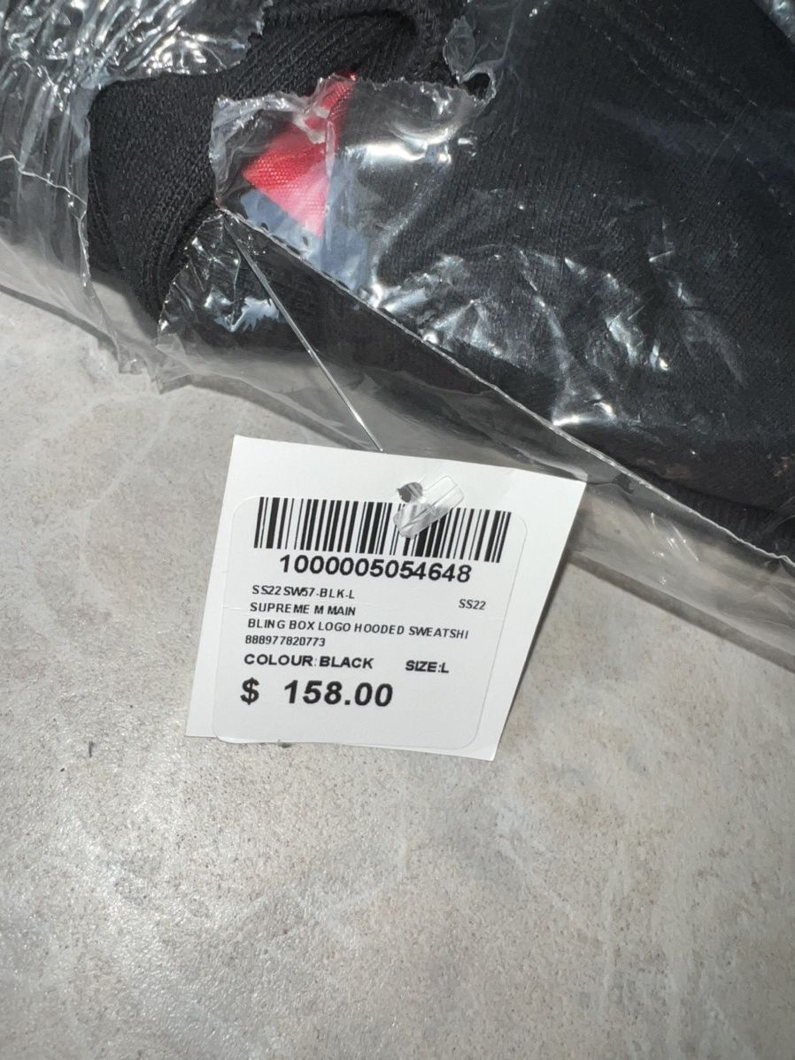 Supreme Supreme Bling Box Logo Hoodie SS22 Size US L / EU 52-54 / 3 - 4 Thumbnail