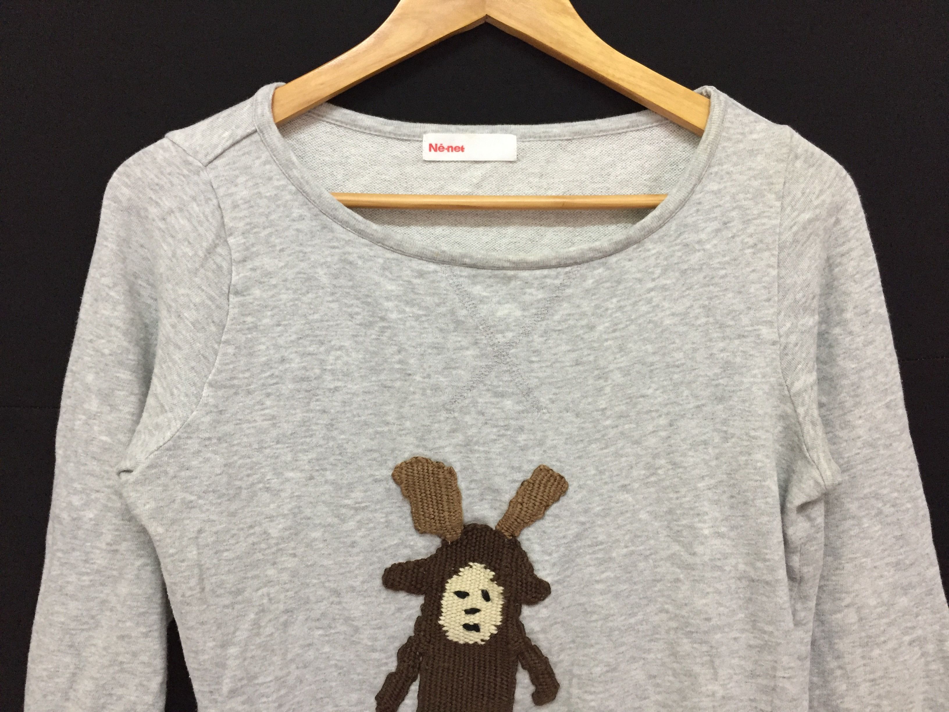 Ne-Net 3D embroidered deer costume cartoon sweatshirt Size M / US 6-8 / IT 42-44 - 4 Thumbnail